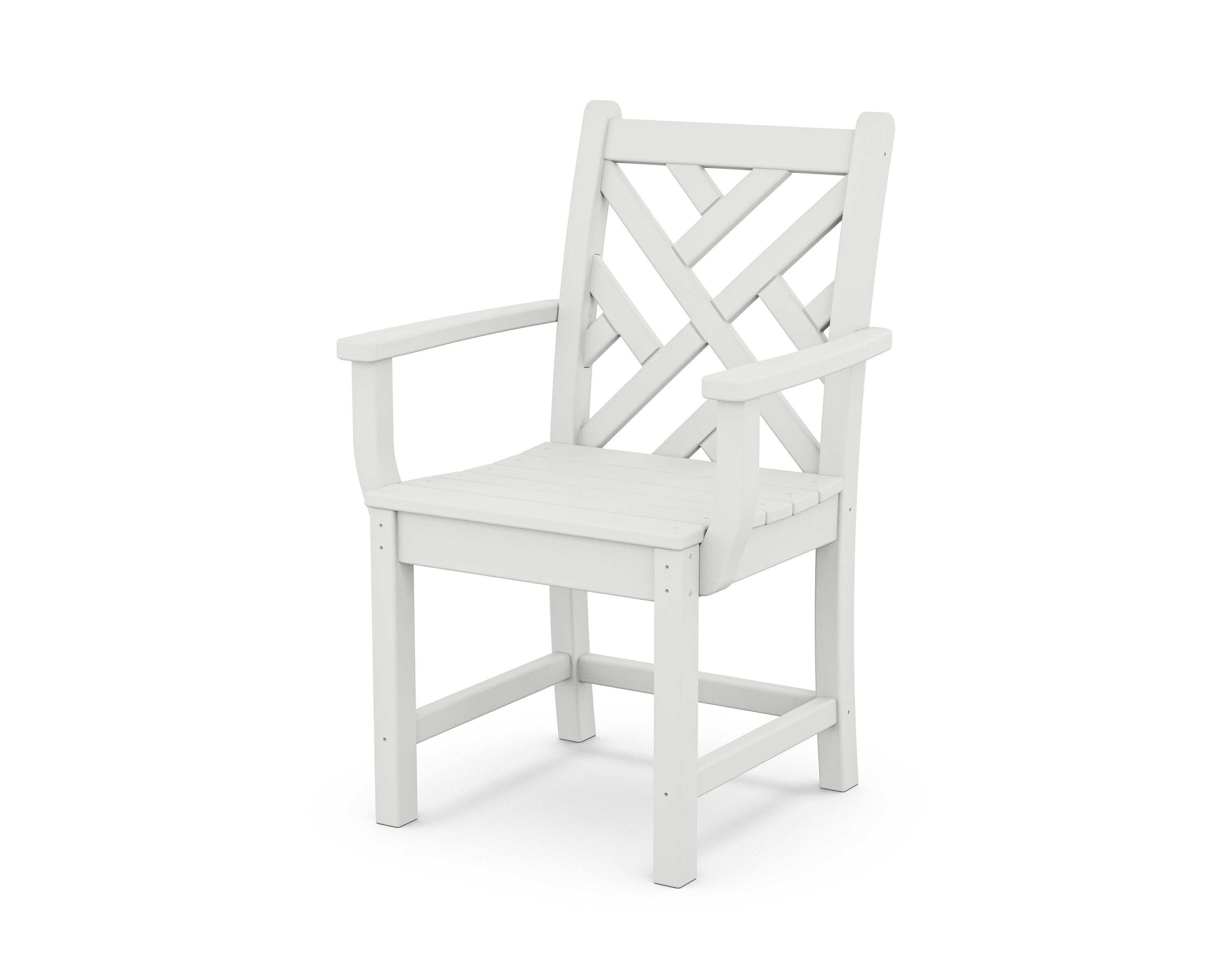 Chippendale Dining Arm Chair in White