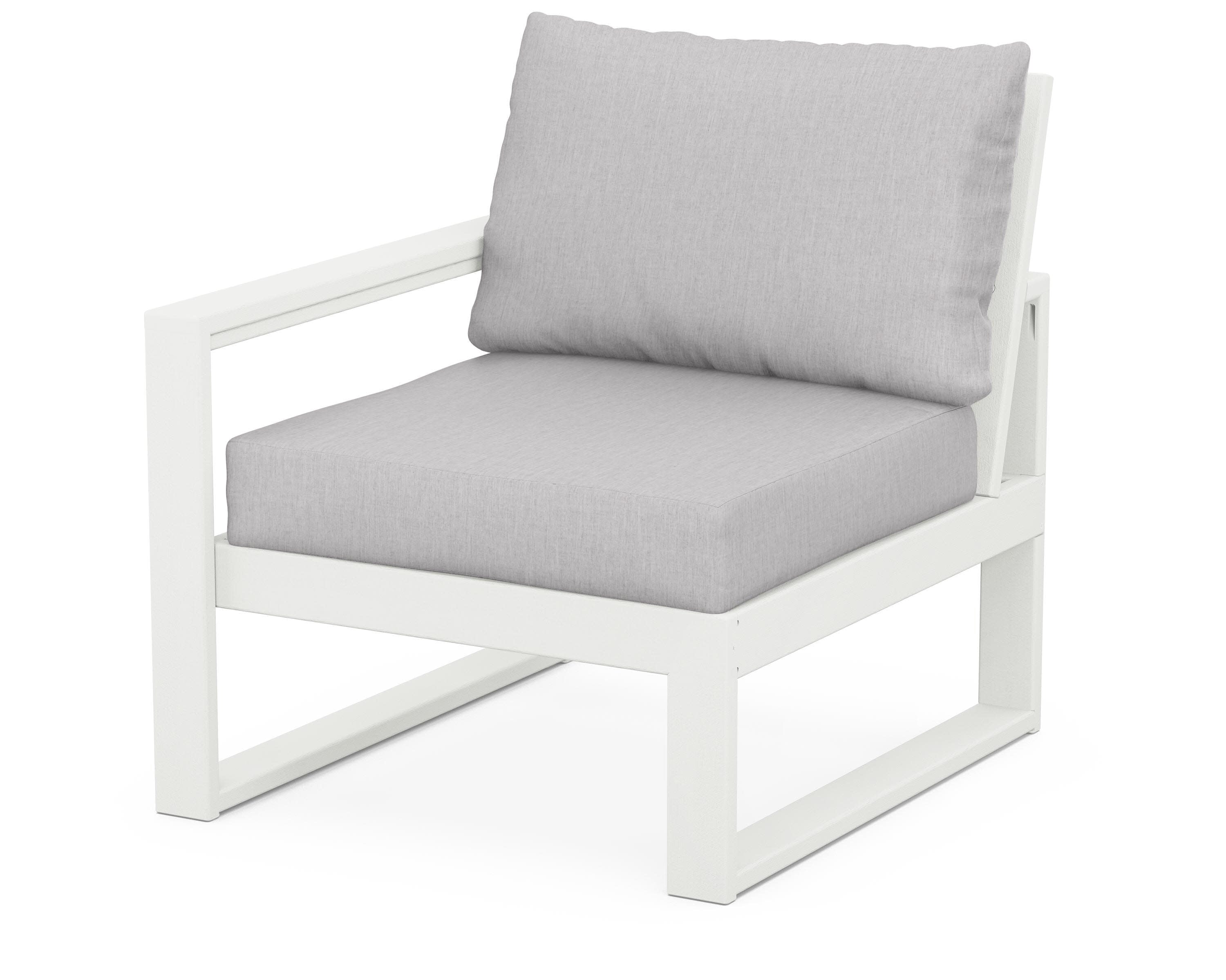 EDGE Modular Left Arm Chair in Vintage White / Granite