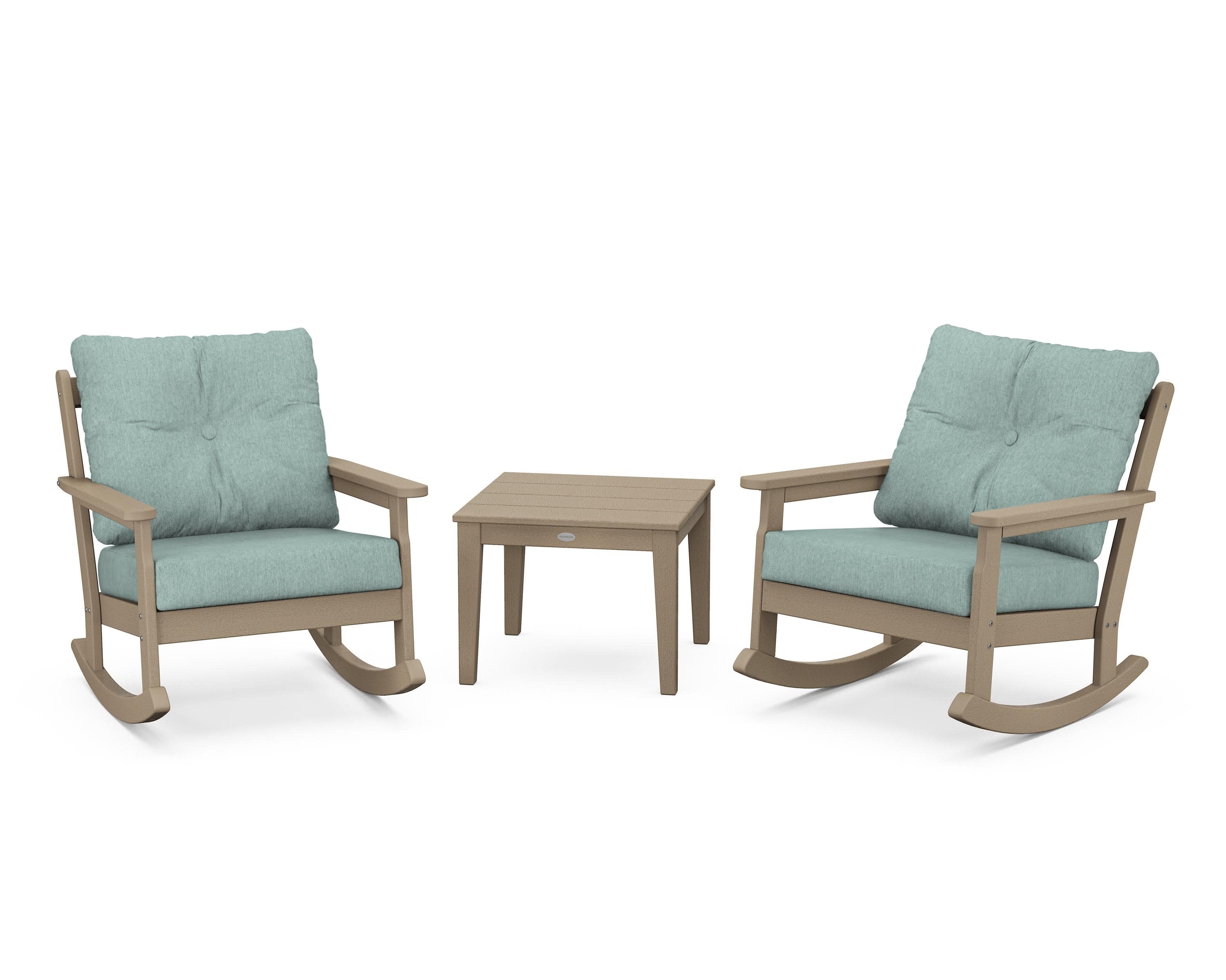 Vineyard 3-Piece Deep Seating Rocker Set in Vintage Sahara / Glacier Spa