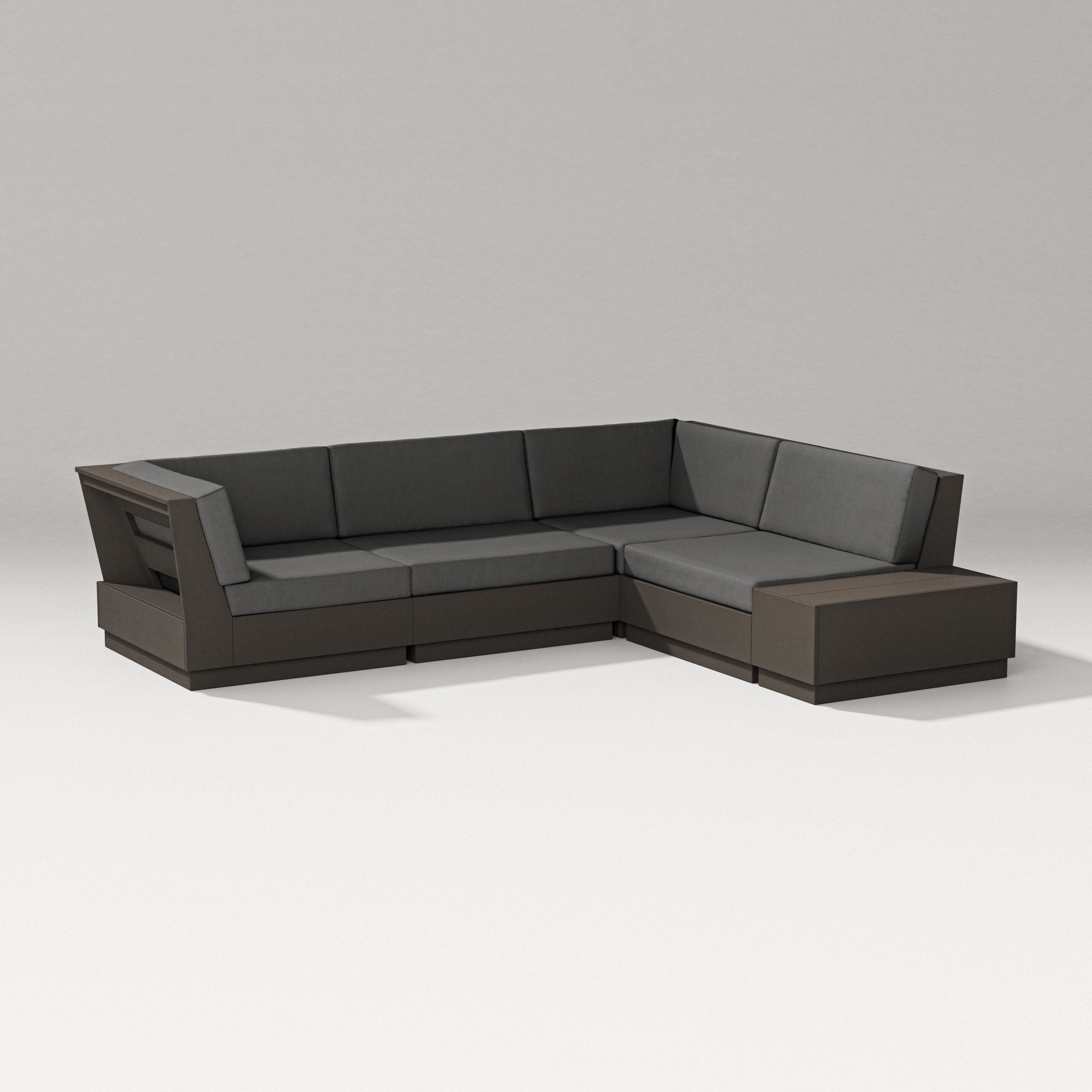 Elevate Corner Sectional in Vintage Coffee / Spectrum Carbon