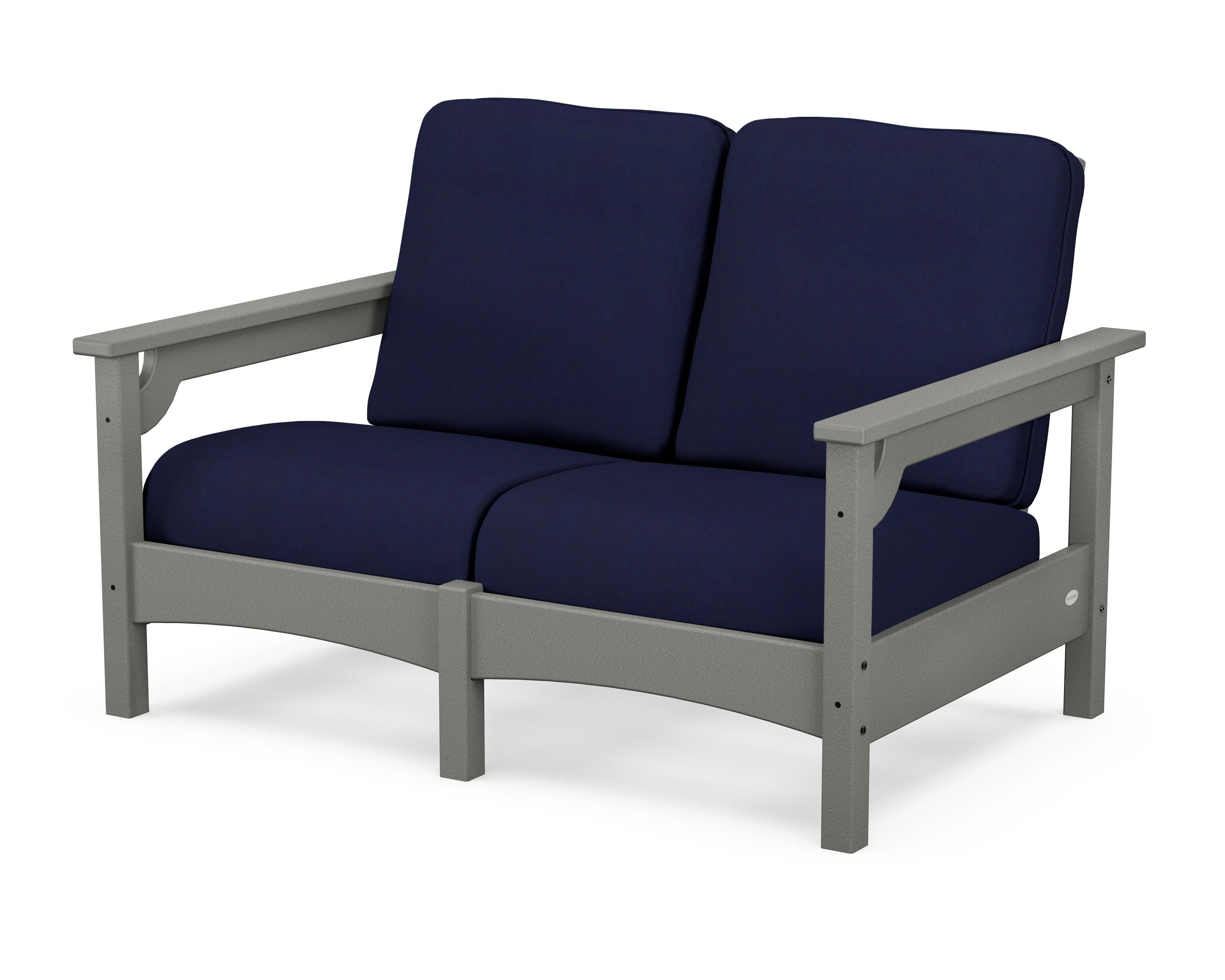 Club Loveseat in Slate Grey / Navy