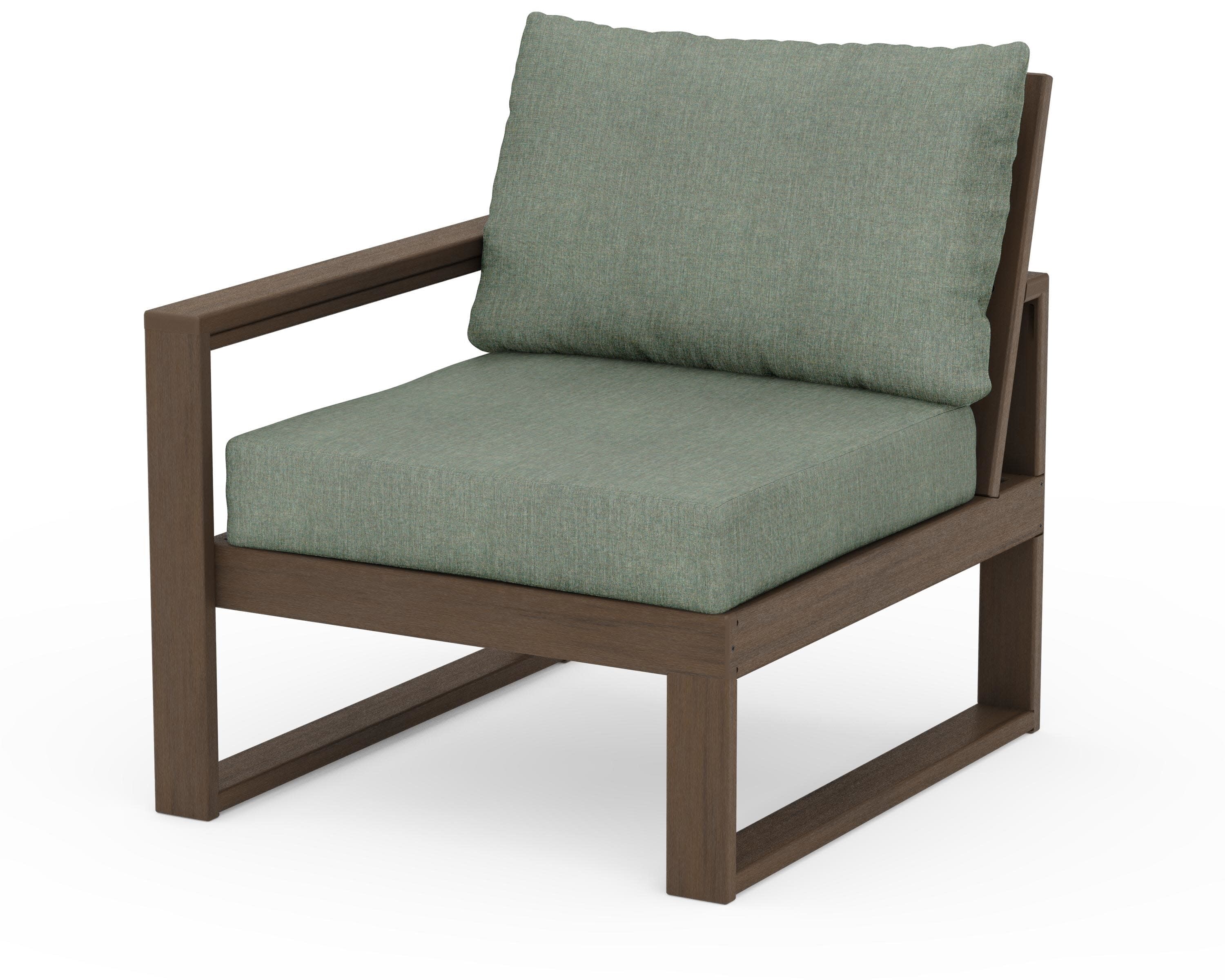 EDGE Modular Left Arm Chair in Kona / Cast Sage