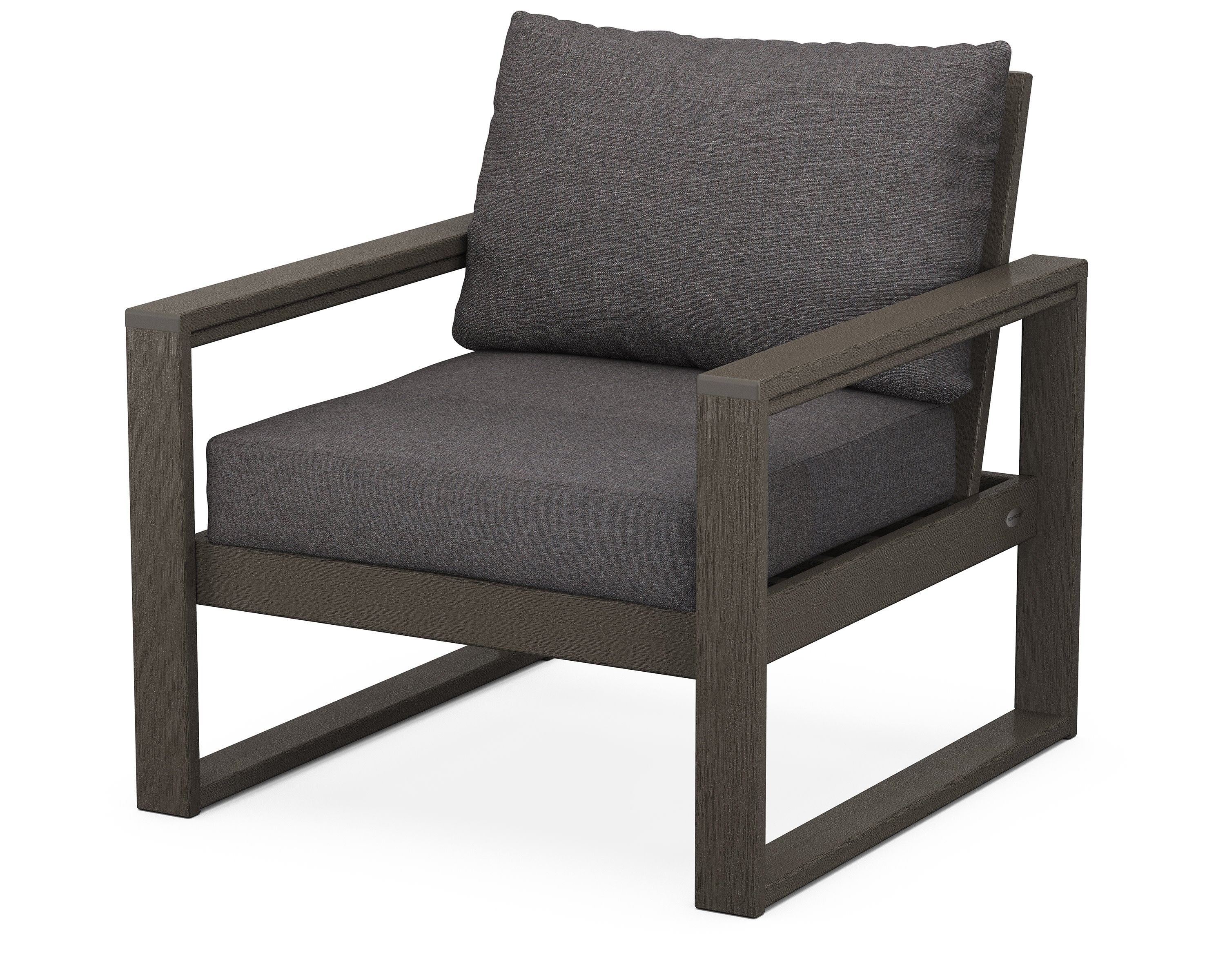 EDGE Club Chair in Vintage Coffee / Ash Charcoal