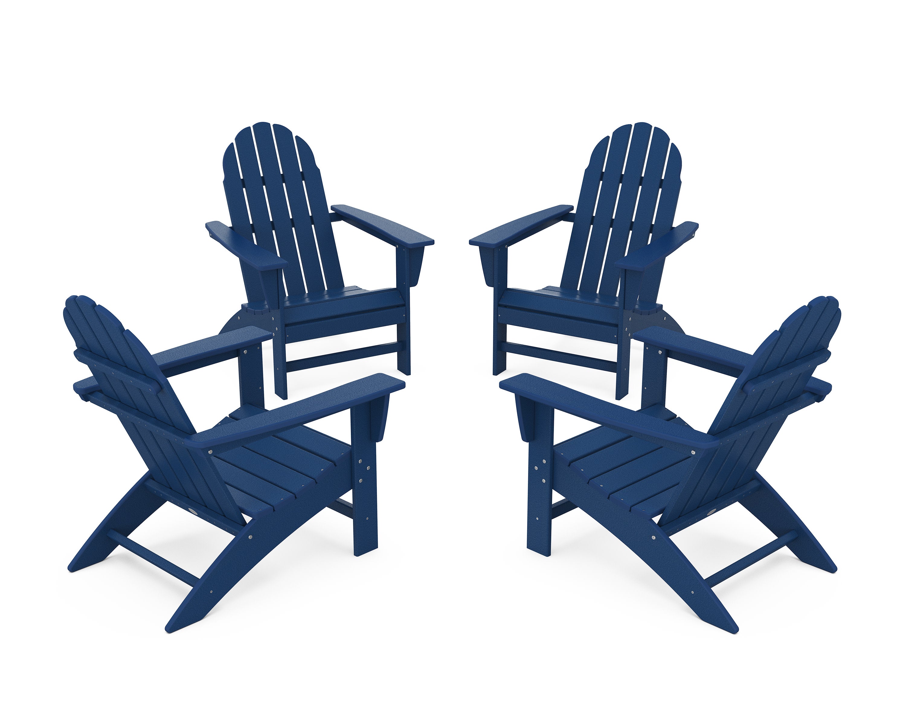 Vineyard 4-Piece Adirondack Conversation Set in Navy