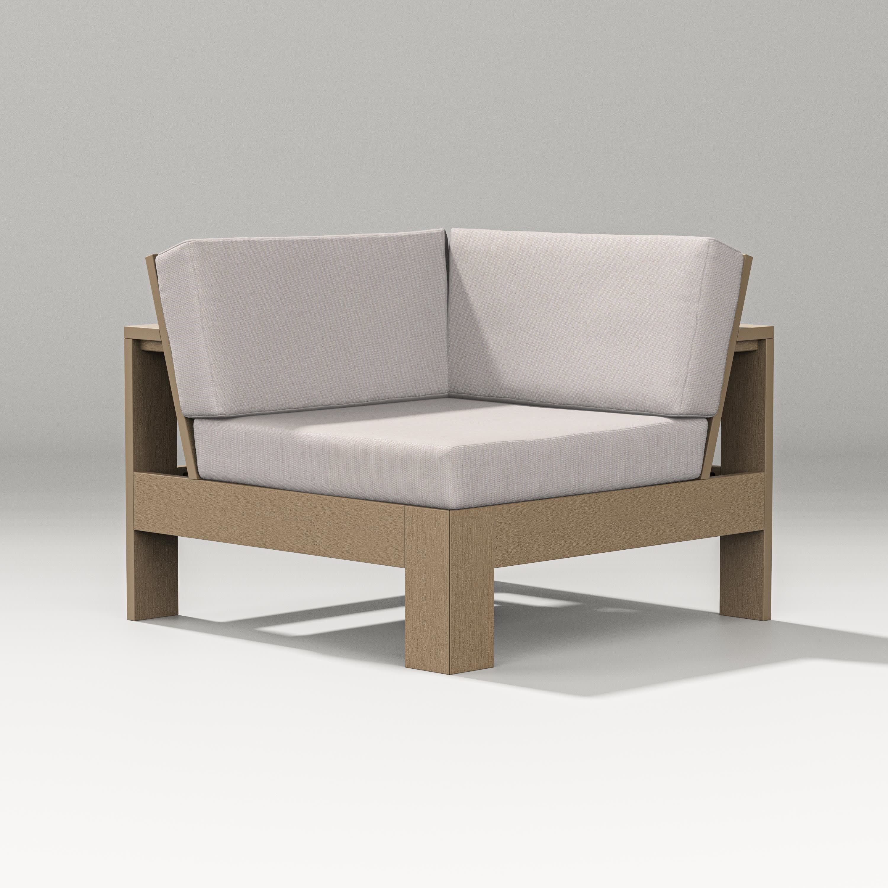 Latitude Modular Corner Chair in Vintage Sahara / Dune Burlap