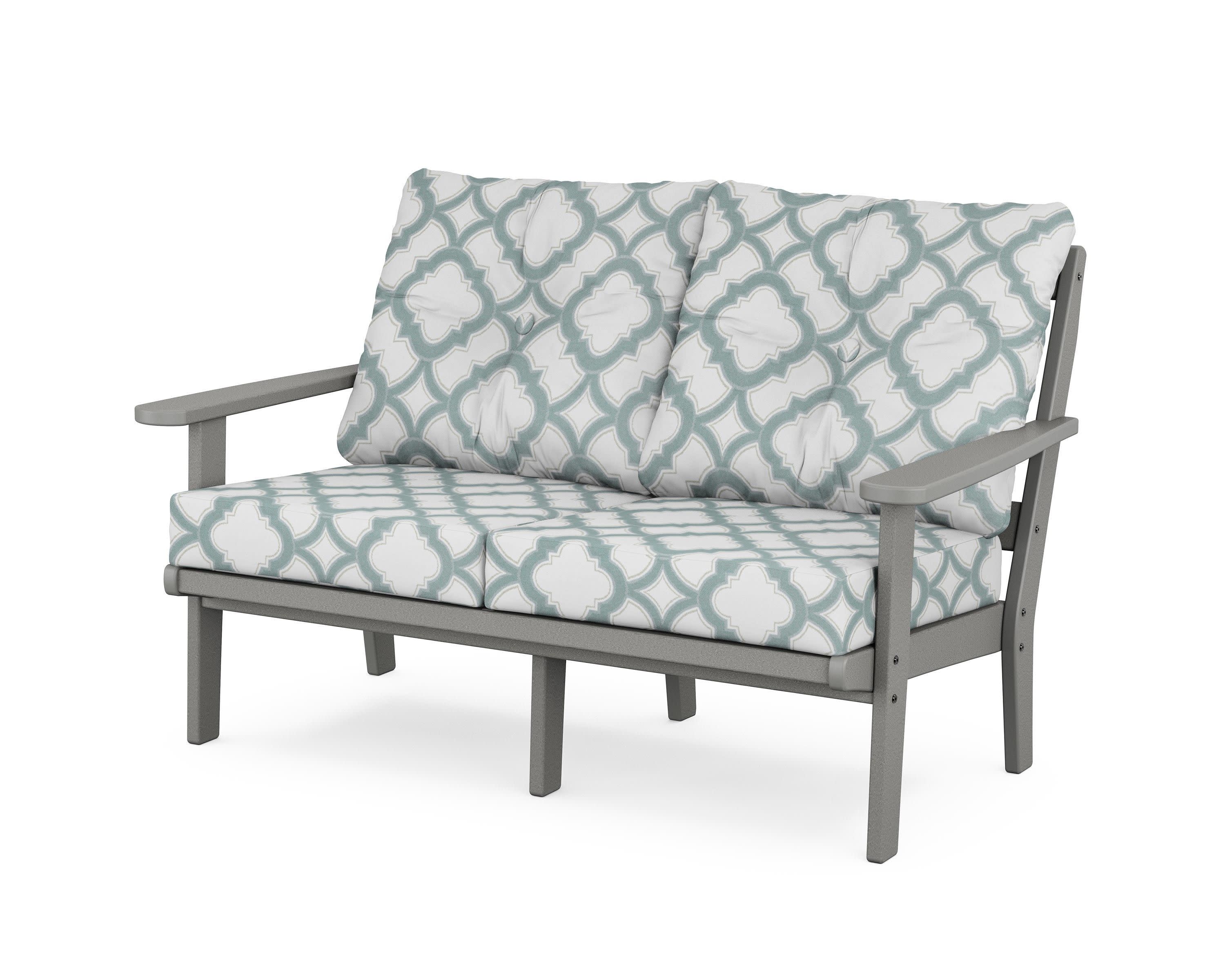Mission Deep SeatingLoveseat in Slate Grey / Trellis Glacier Spa