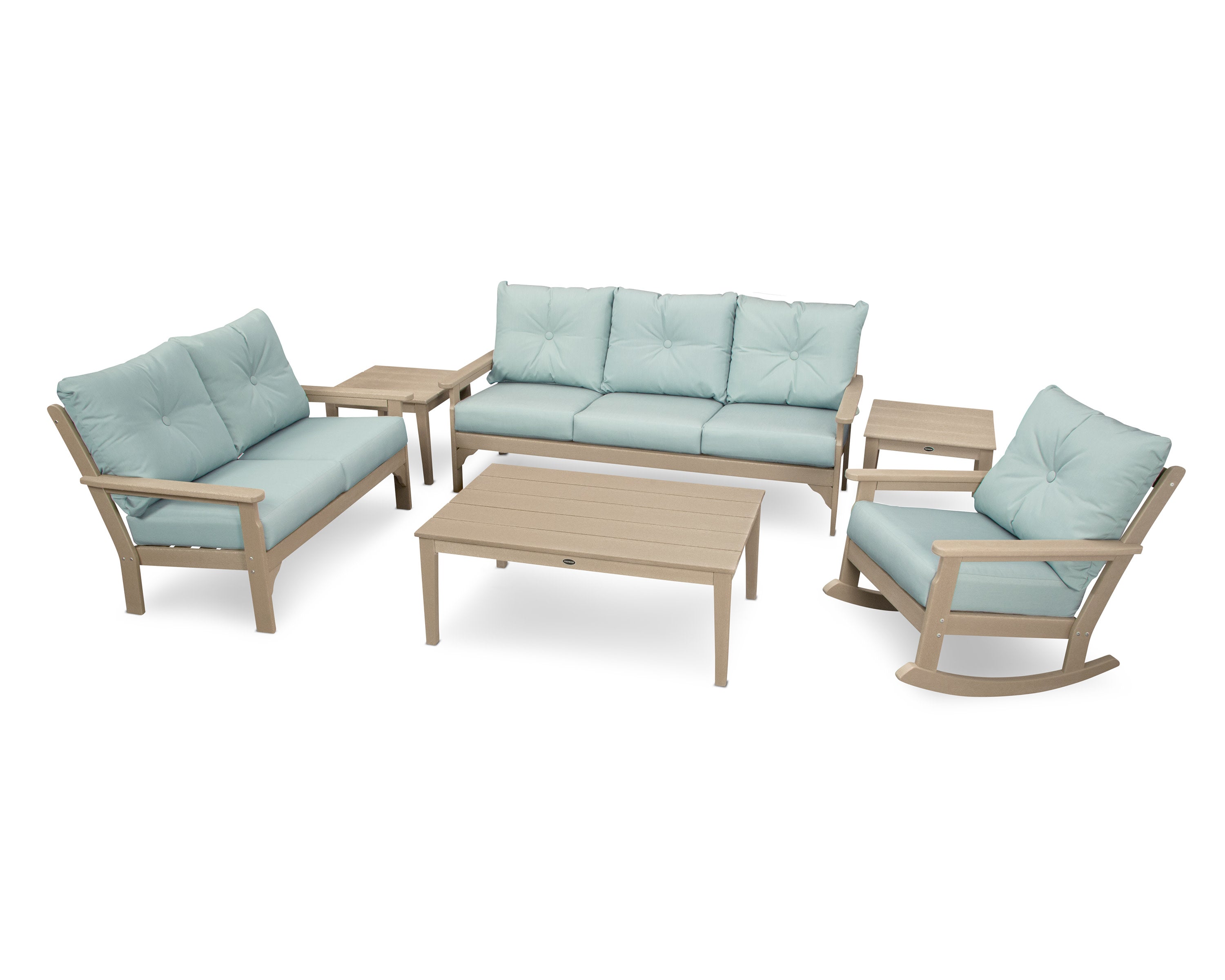 Vineyard 6-Piece Deep Seating Set in Vintage Sahara / Spa
