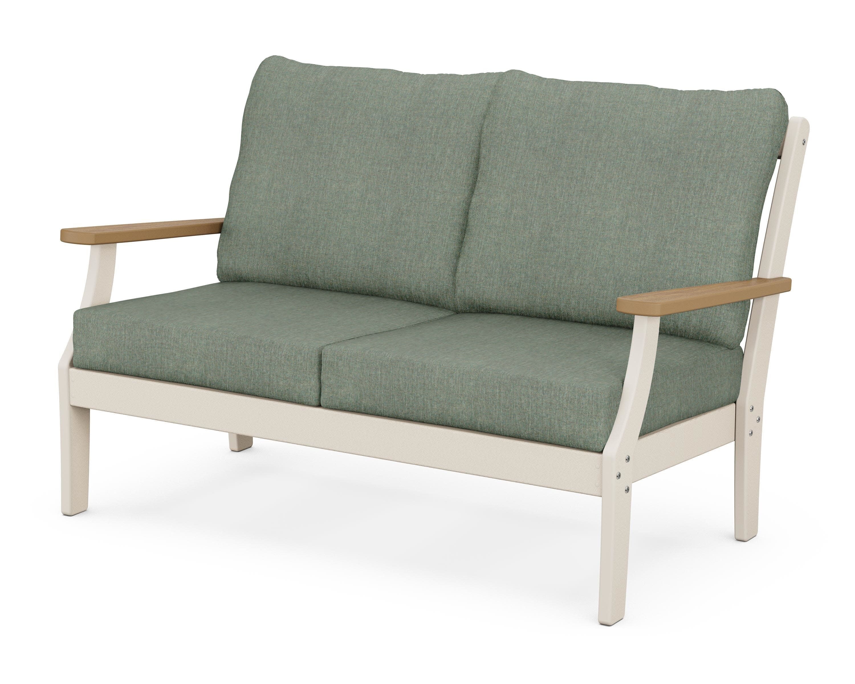 Braxton Deep Seating Loveseat in Sand / Natural / Cast Sage