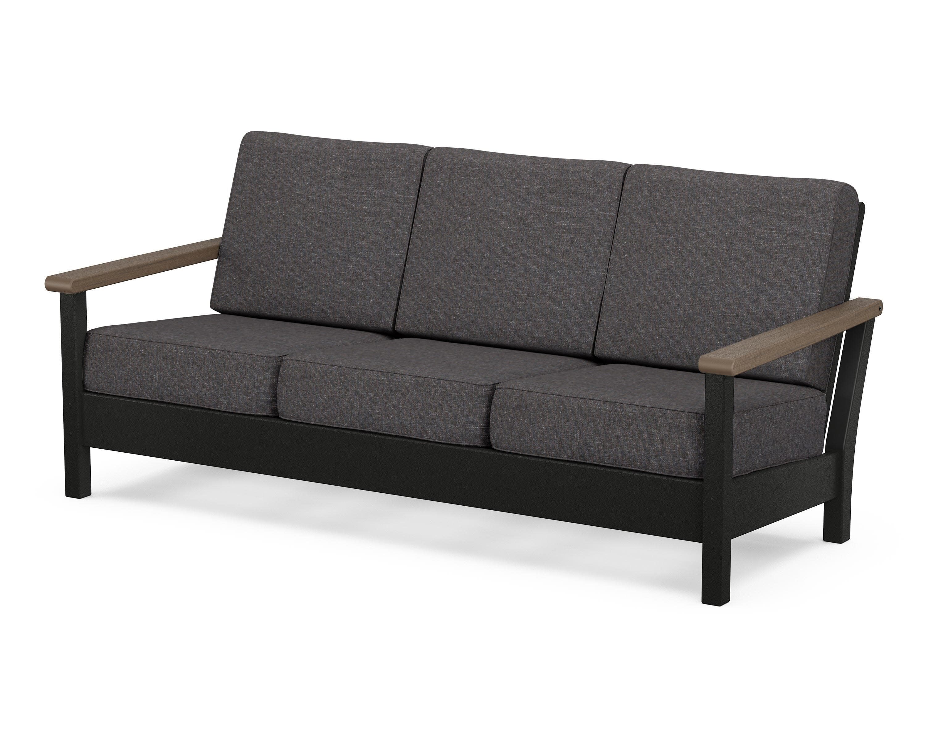 Harbour Deep Seating Sofa in Black / Kona / Ash Charcoal