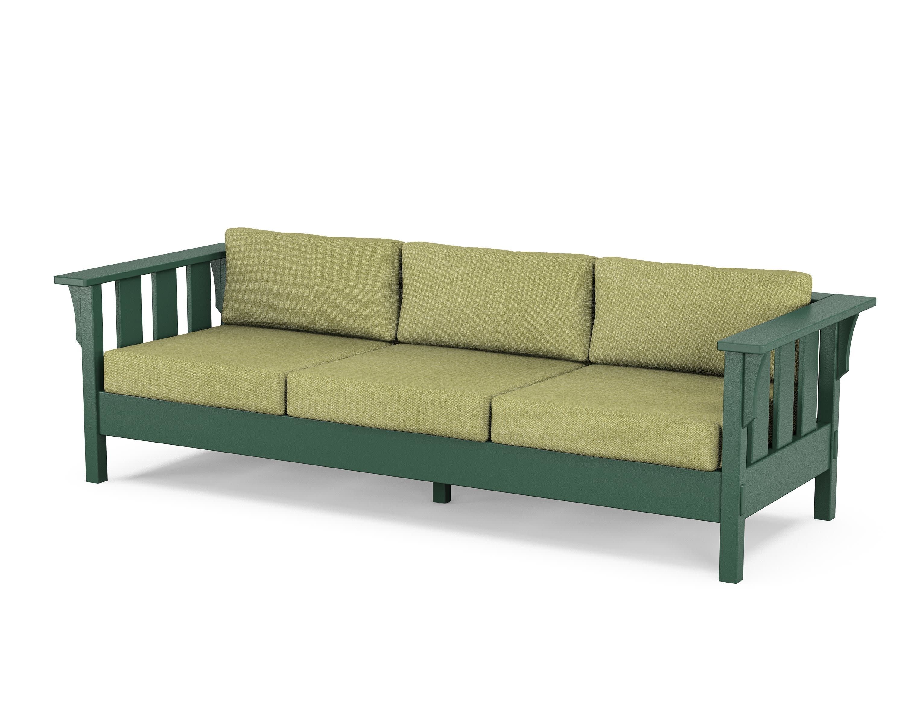 Acadia Deep Seating Sofa in Green / Chartreuse Boucle
