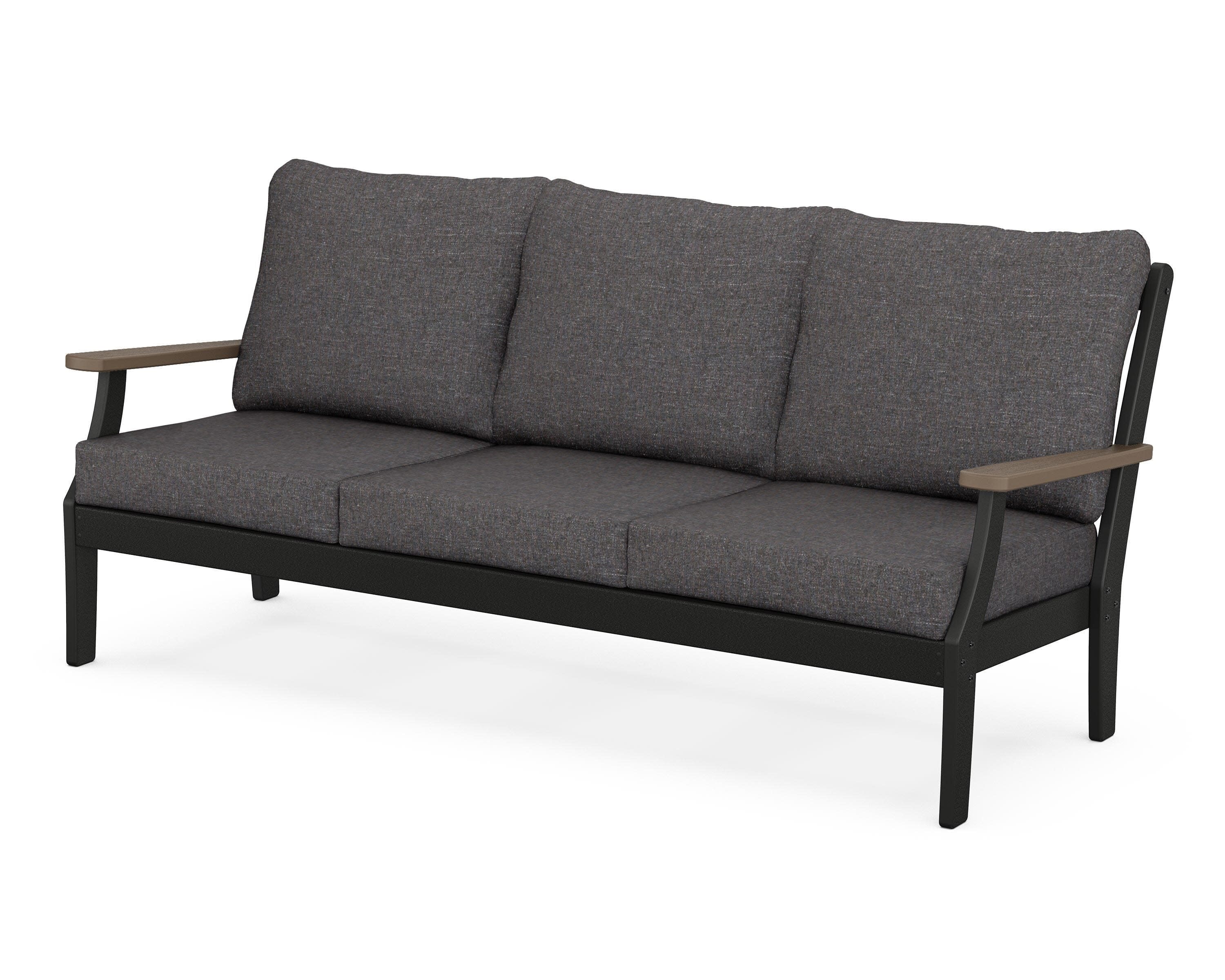 Braxton Deep Seating Sofa in Black / Kona / Ash Charcoal