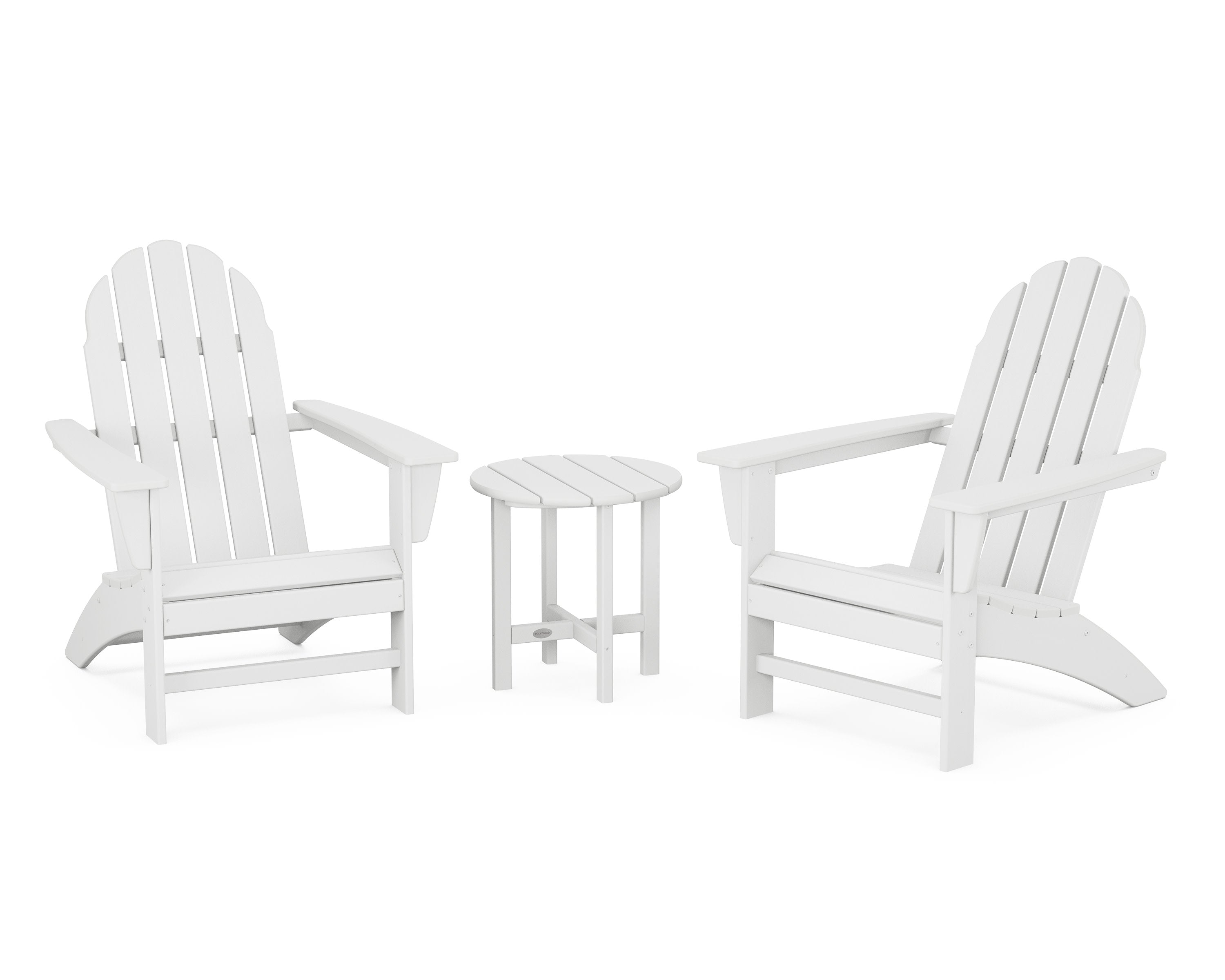 Vineyard 3-Piece Adirondack Set in White