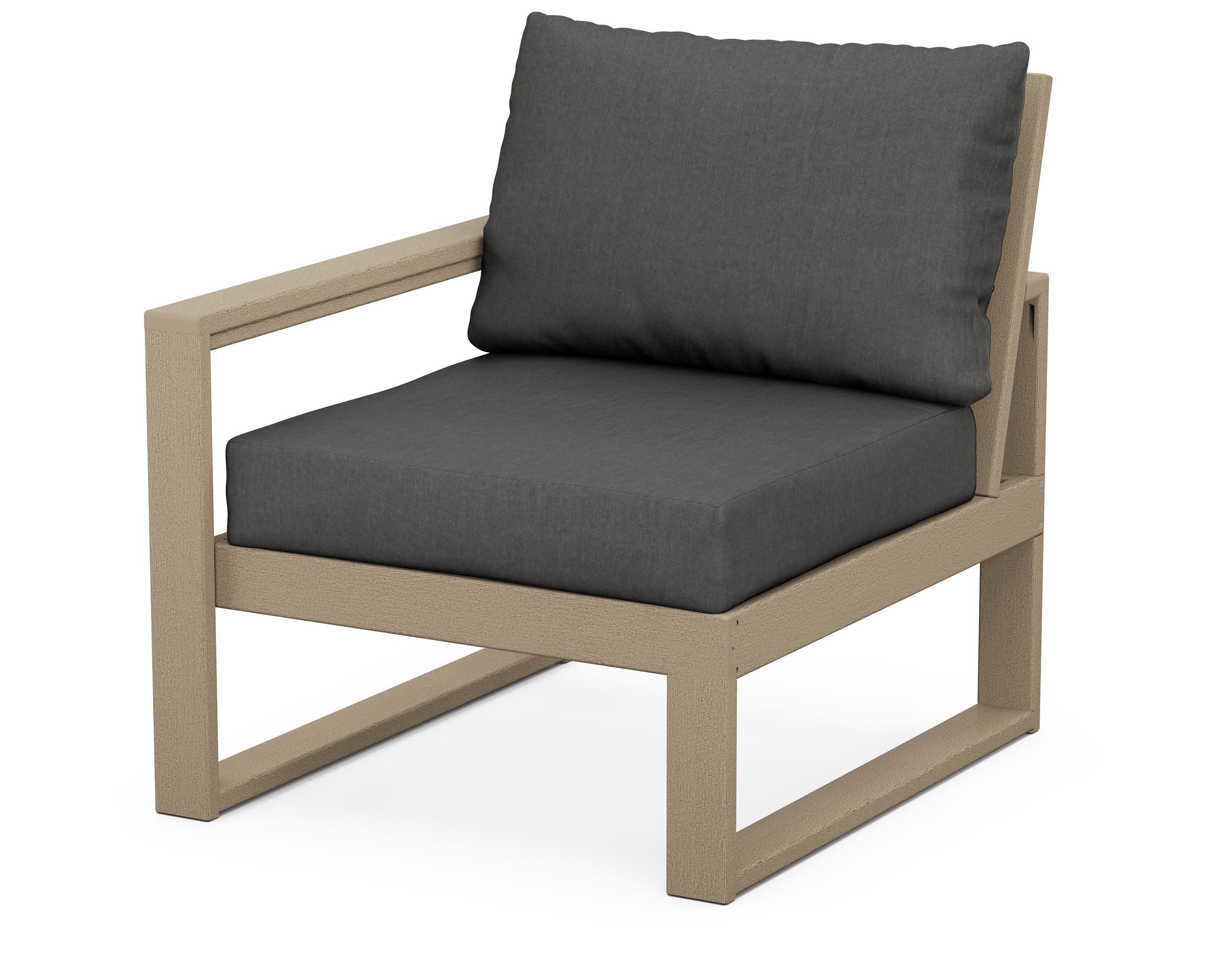 EDGE Modular Left Arm Chair in Vintage Sahara / Spectrum Carbon