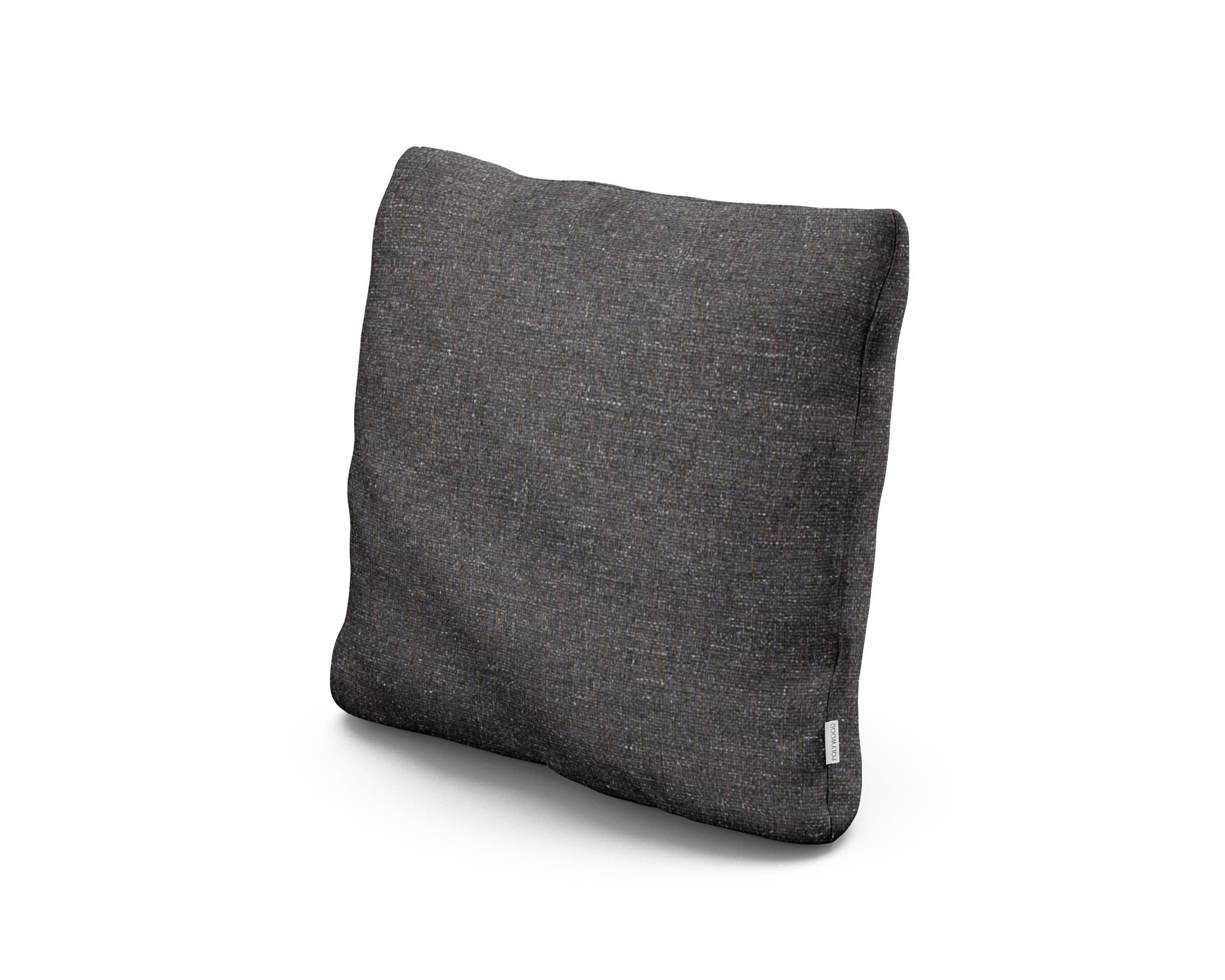 18" Outdoor Throw Pillow in Ash Charcoal