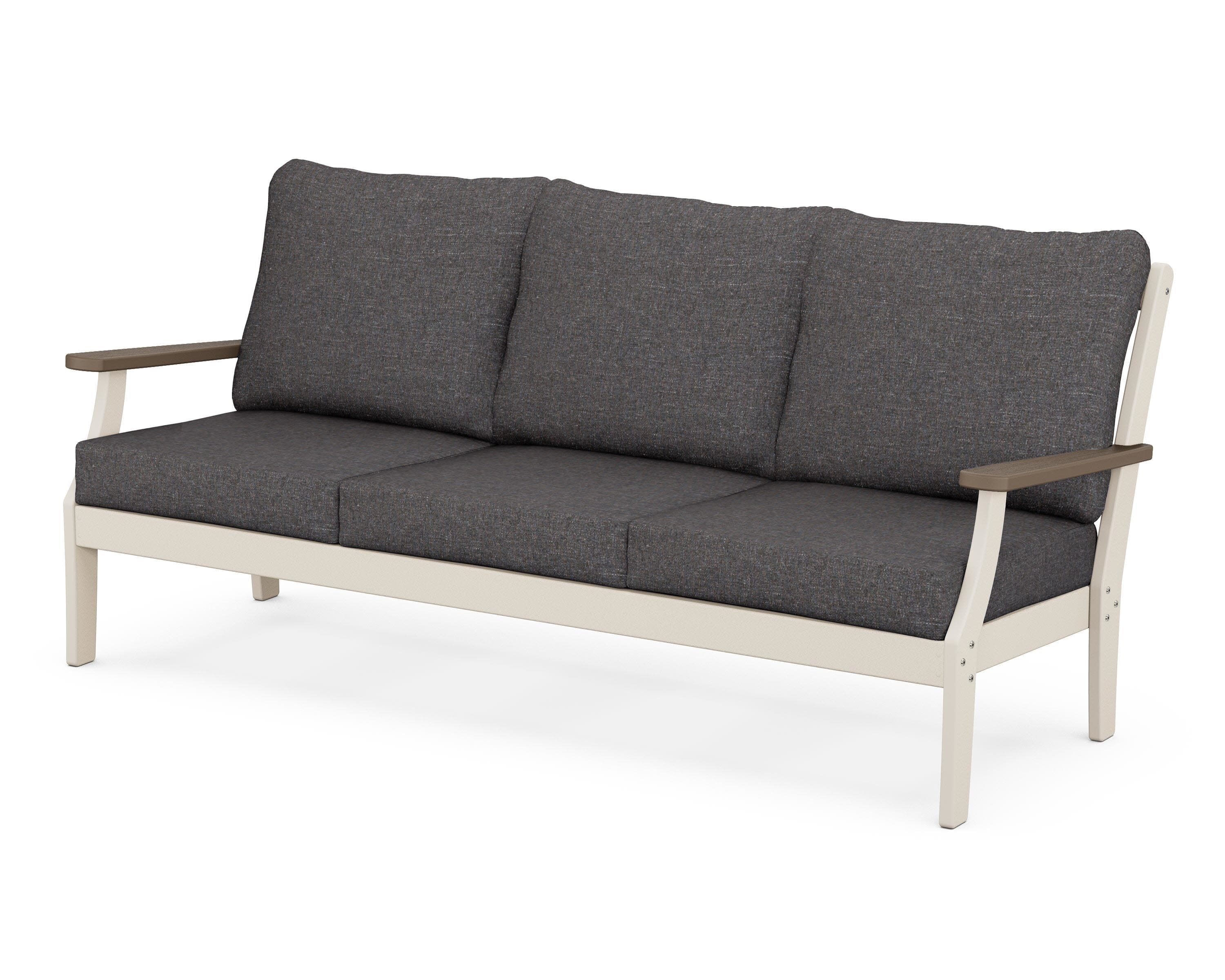 Braxton Deep Seating Sofa in Sand / Kona / Ash Charcoal