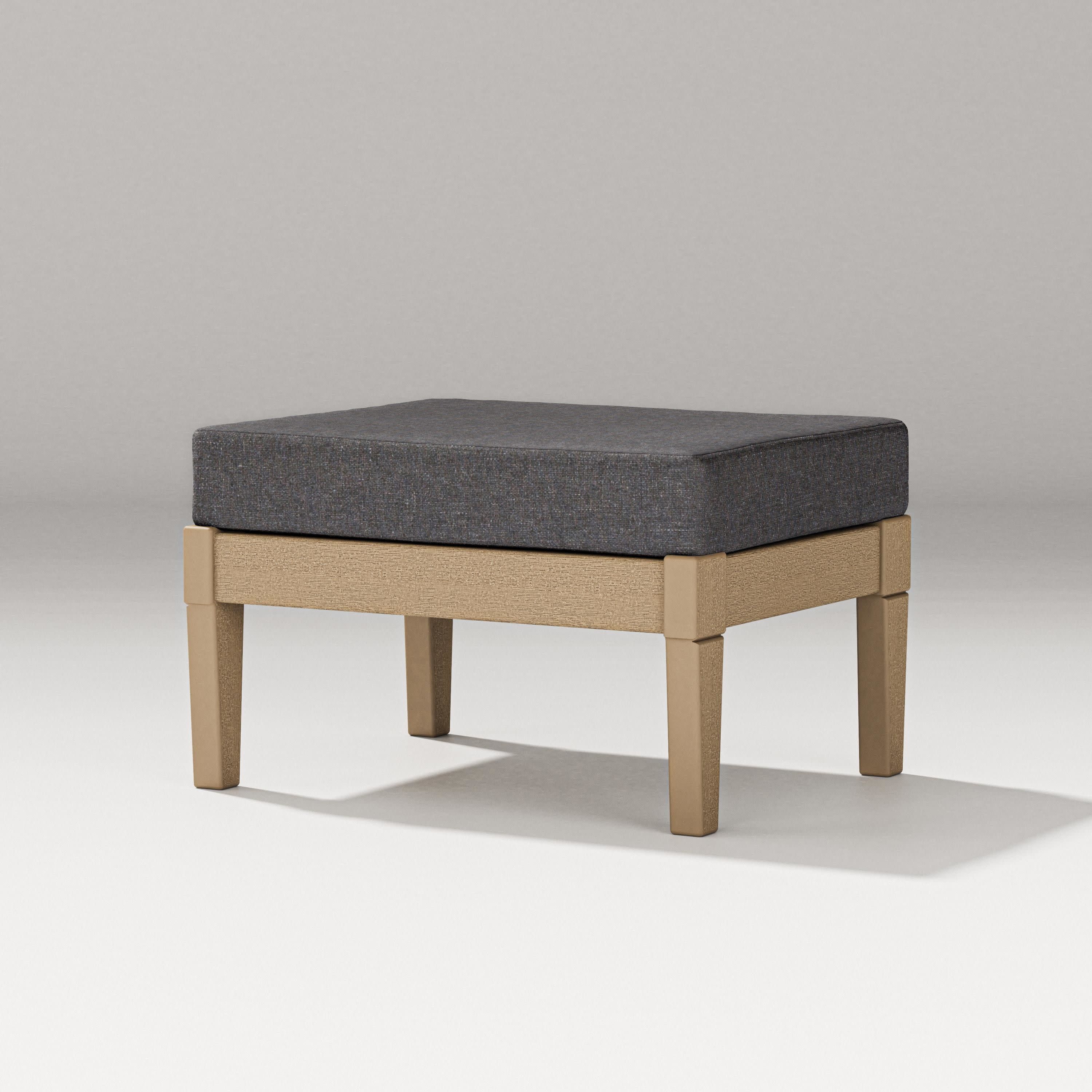 Estate Lounge Ottoman in Vintage Sahara / Ash Charcoal