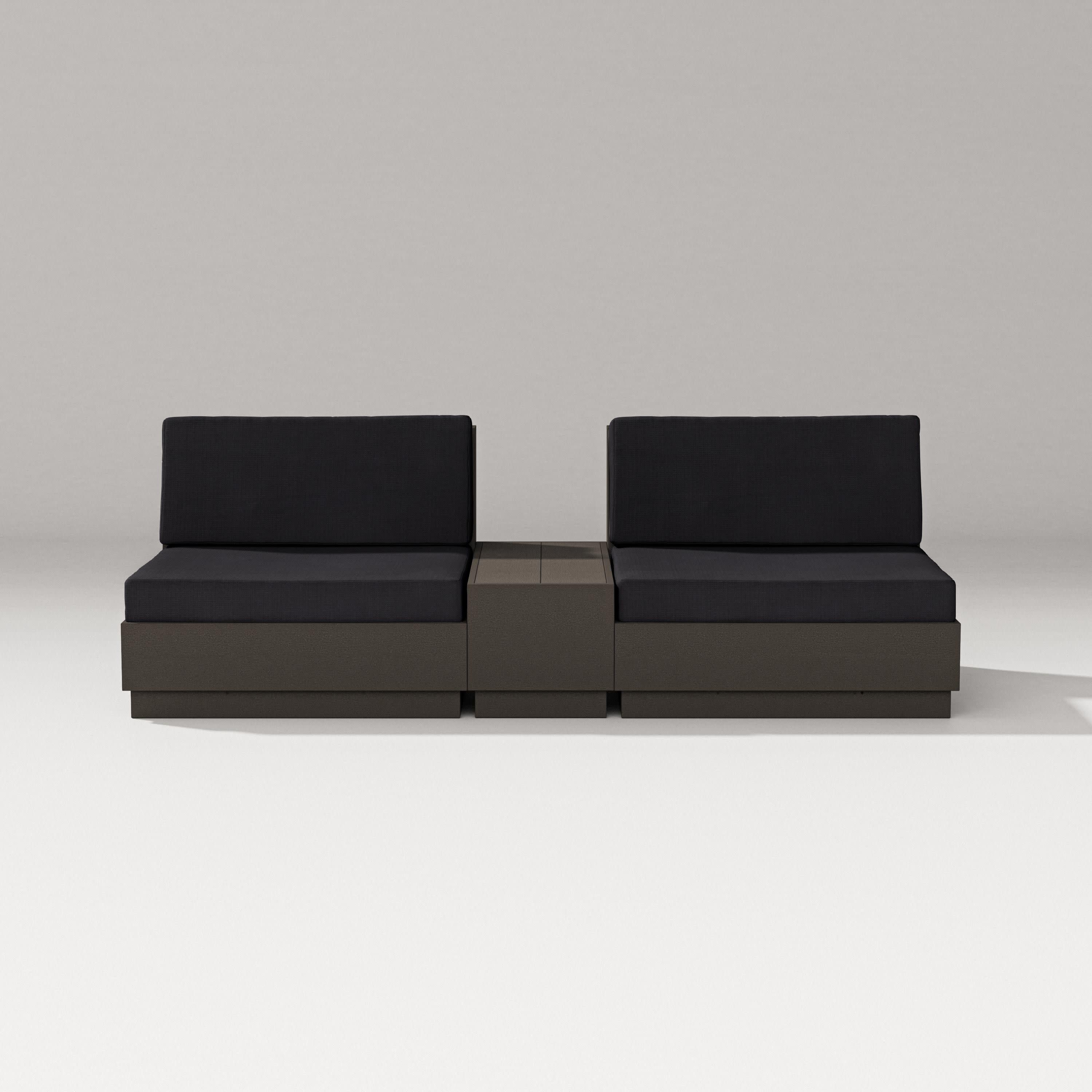 Elevate Lounge Chair Set in Vintage Coffee / Midnight Linen