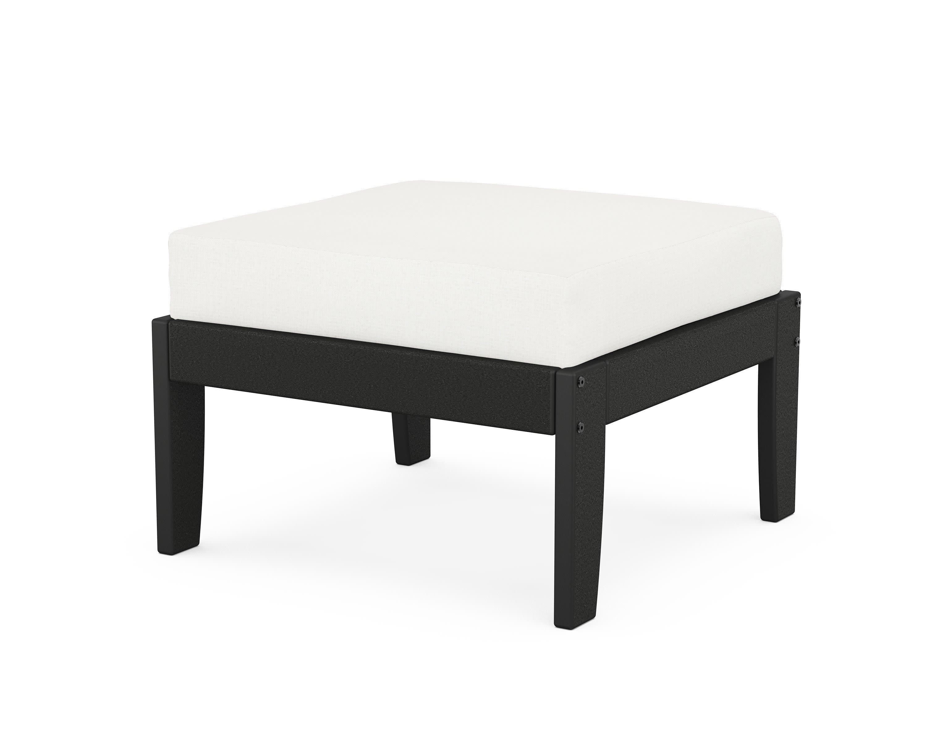 Modular Ottoman - Classic in Black / Natural Linen