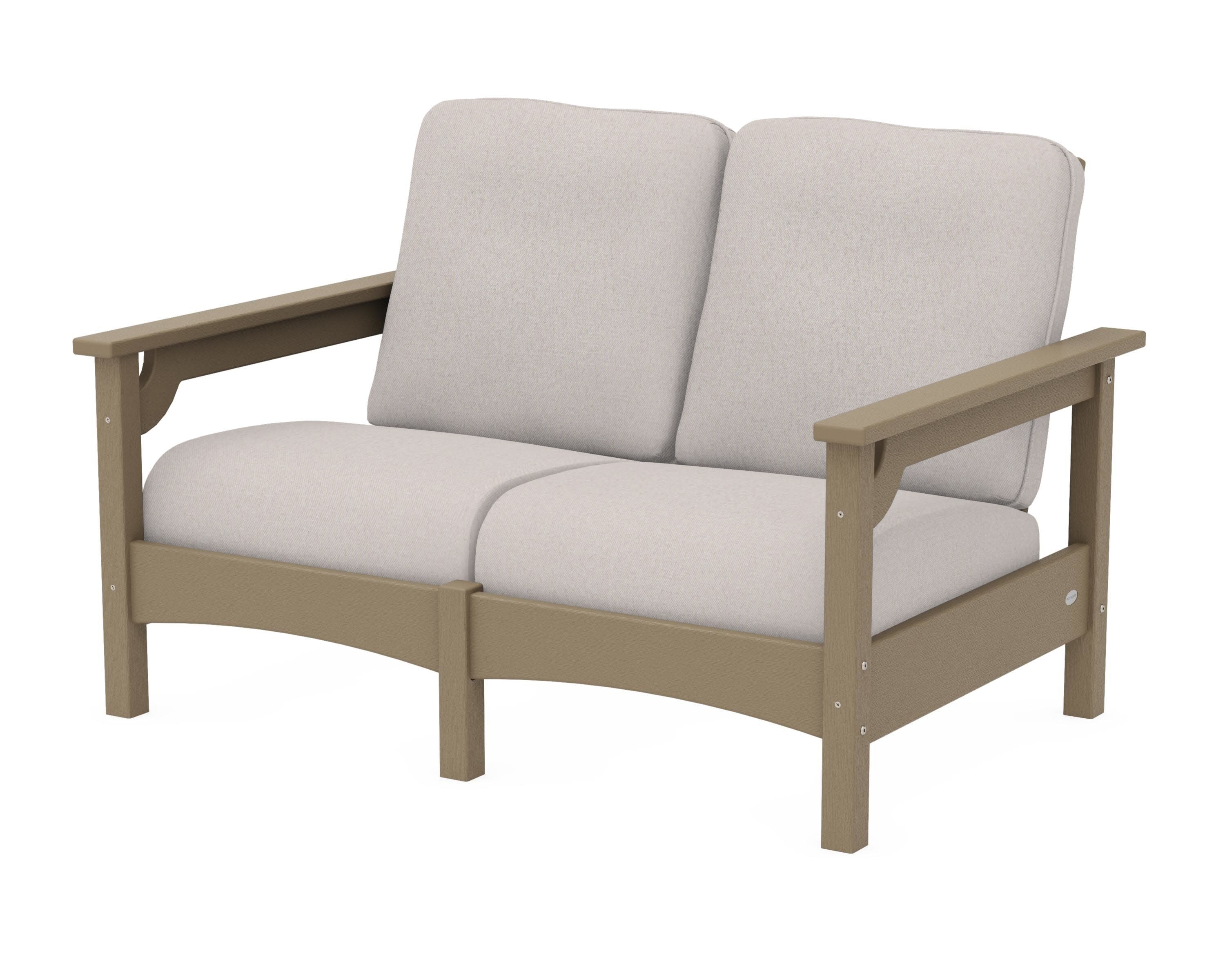 Club Loveseat in Vintage Sahara / Dune Burlap