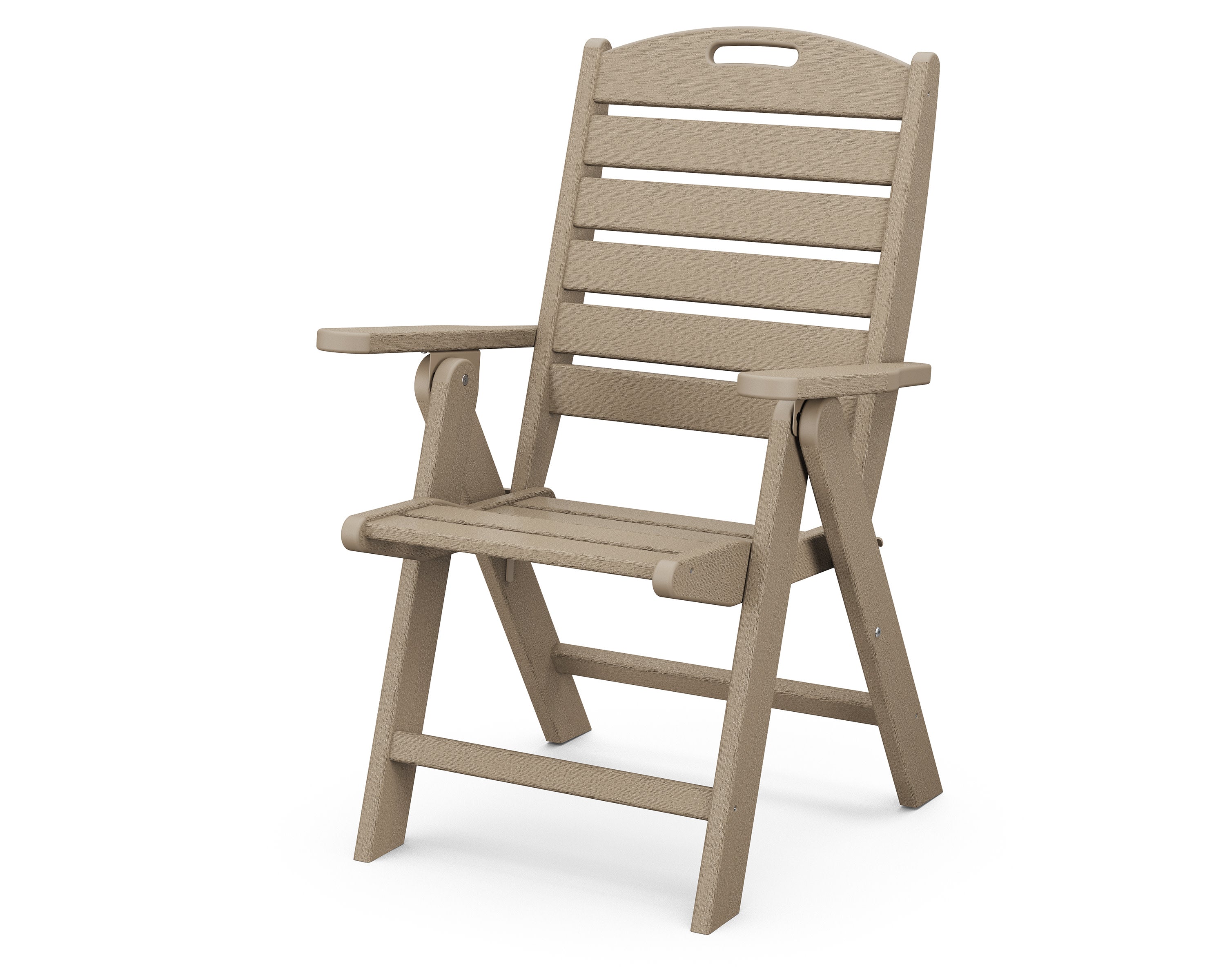Nautical Folding Highback Chair in Vintage Sahara