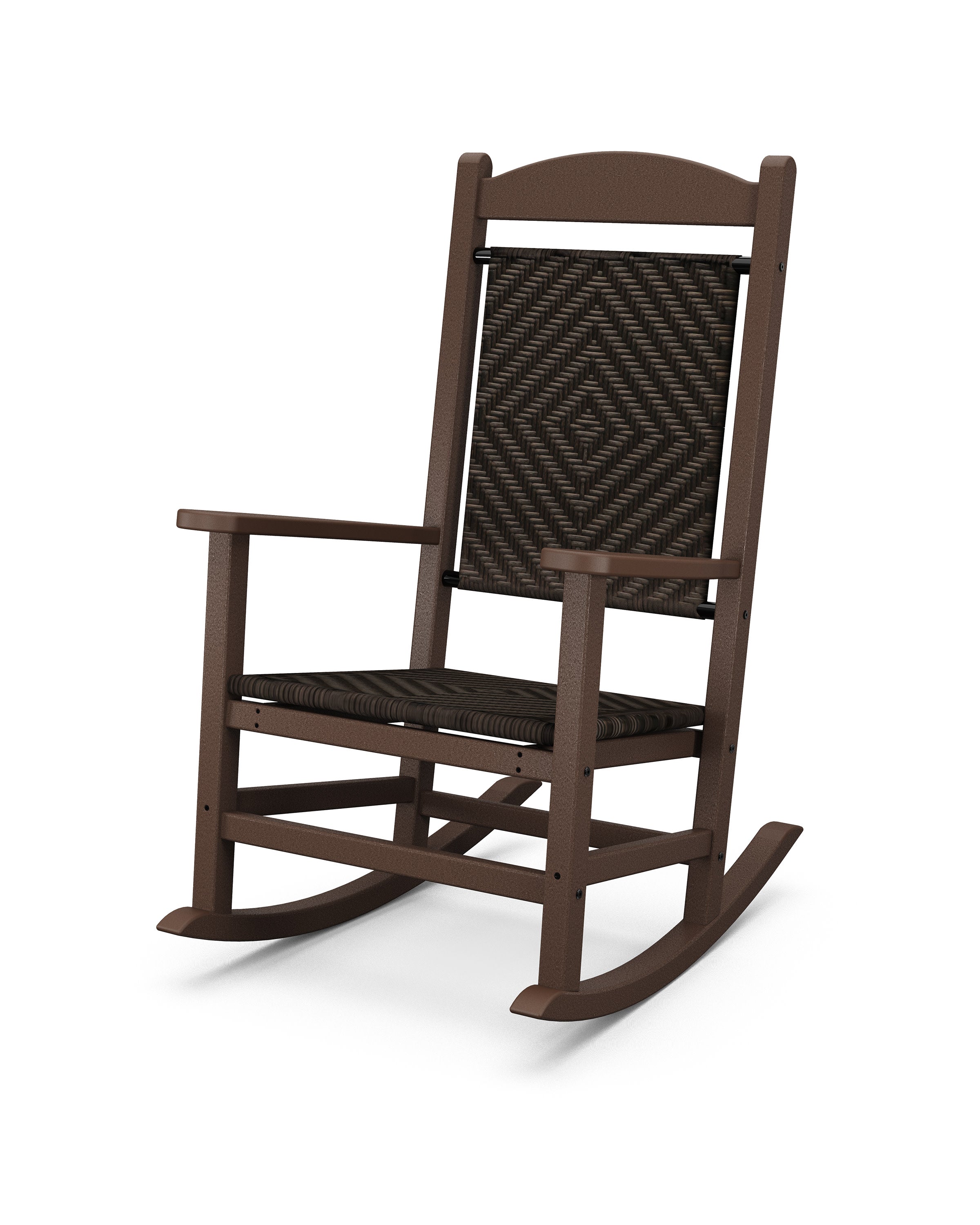 Presidential Woven Rocking Chair in Mahogany / Cahaba