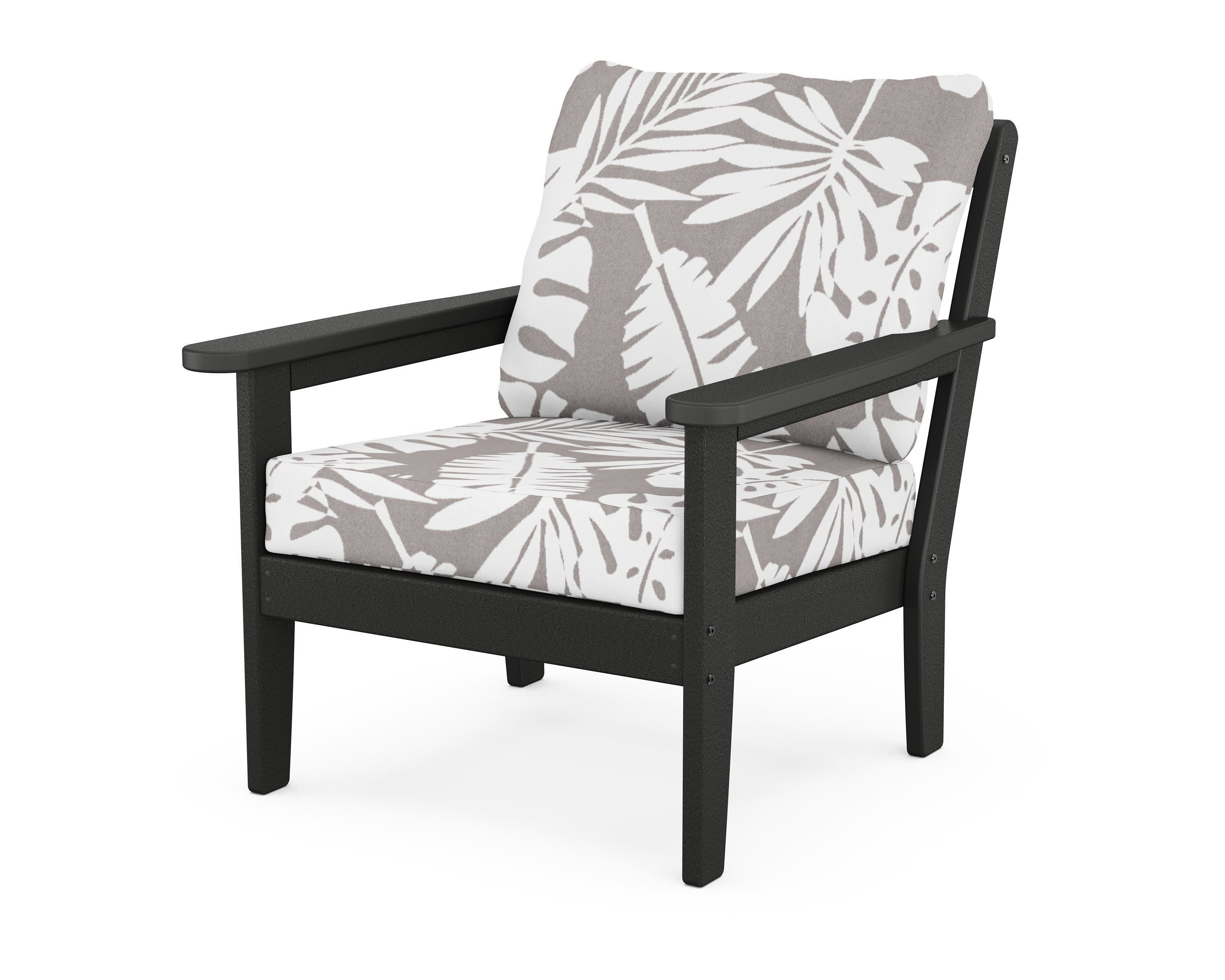 Cottage Deep Seating Chair in Black / Leaf Grey Mist