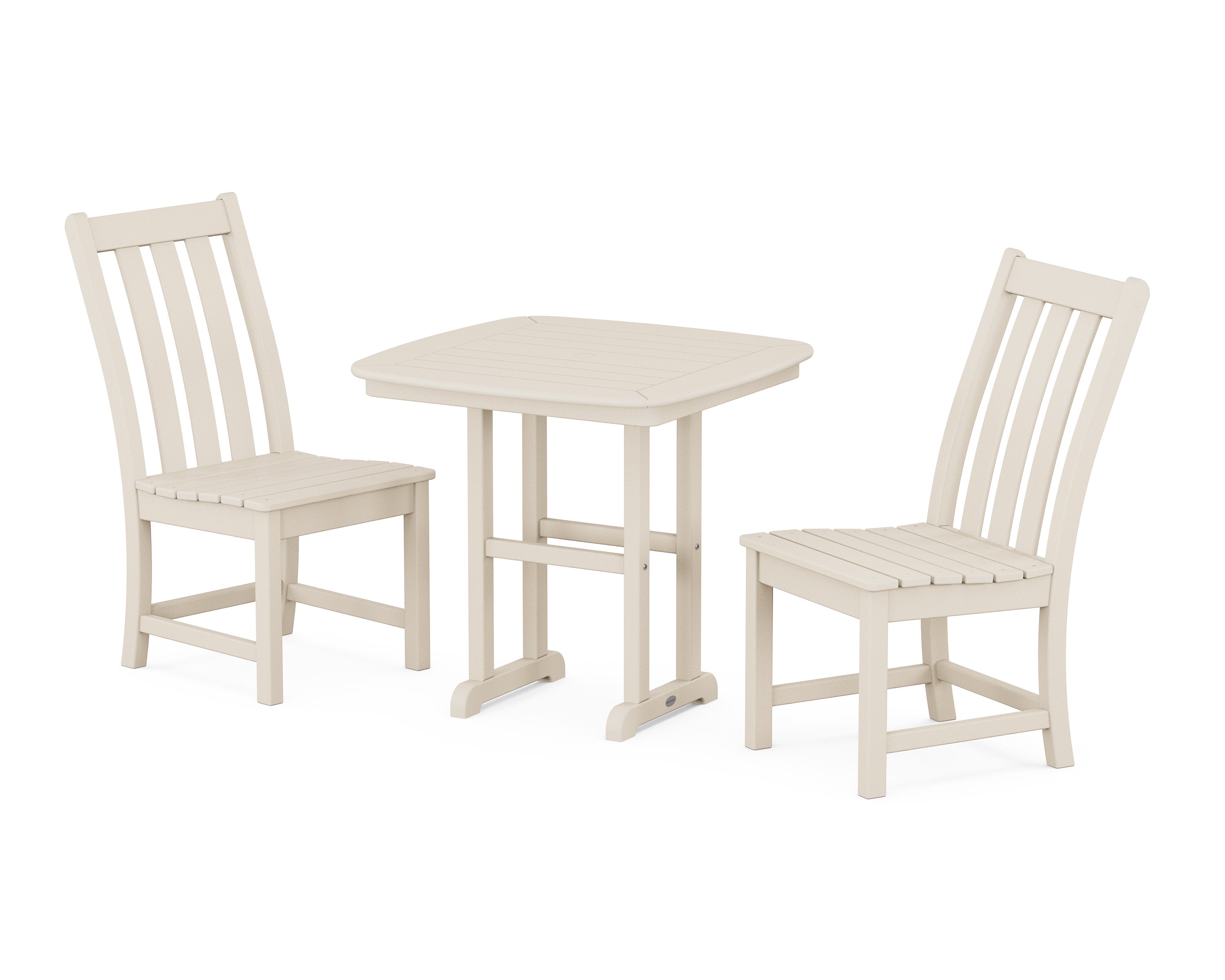 Vineyard Side Chair 3-Piece Dining Set in Sand