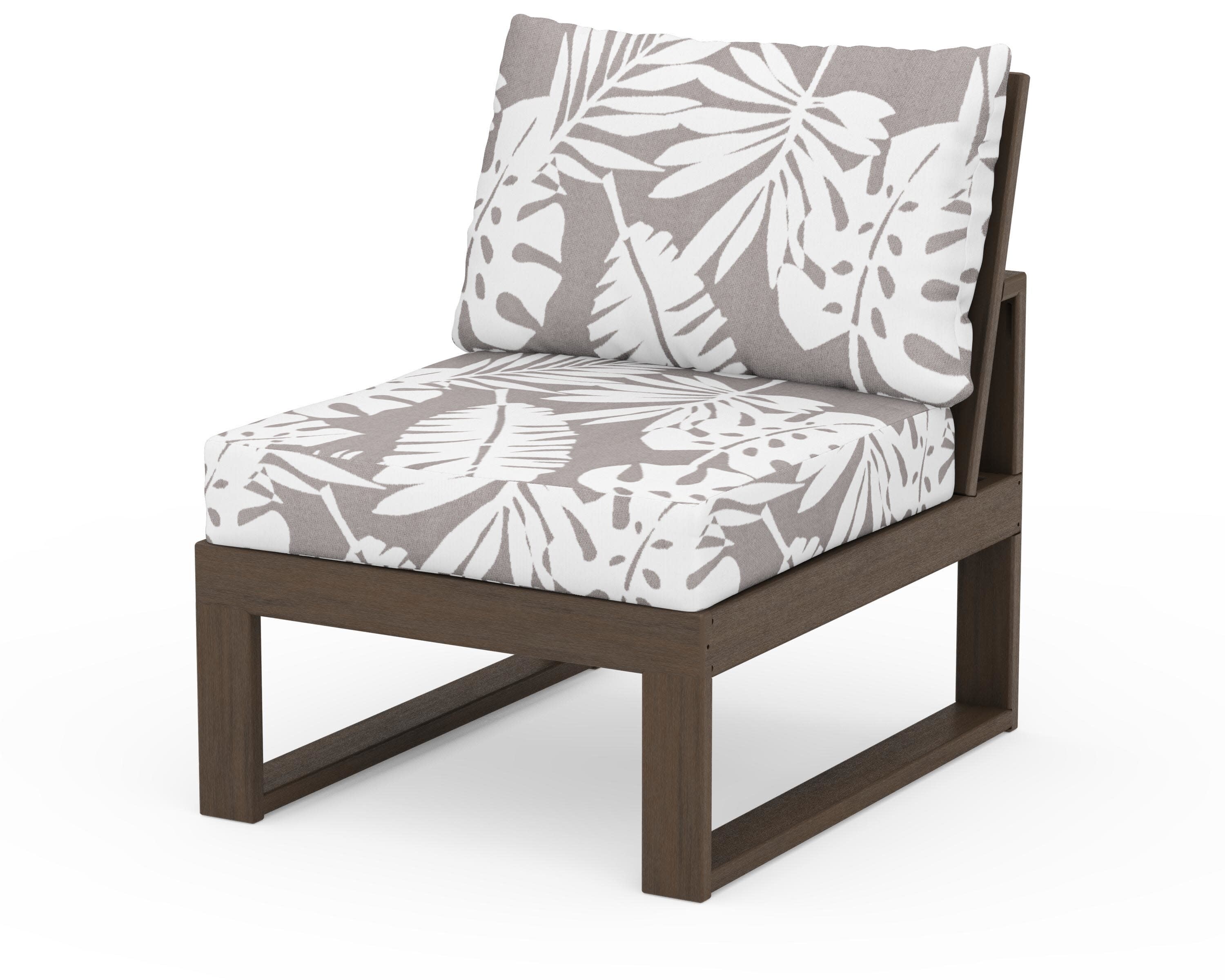 Modular Armless Chair in Kona / Leaf Grey Mist