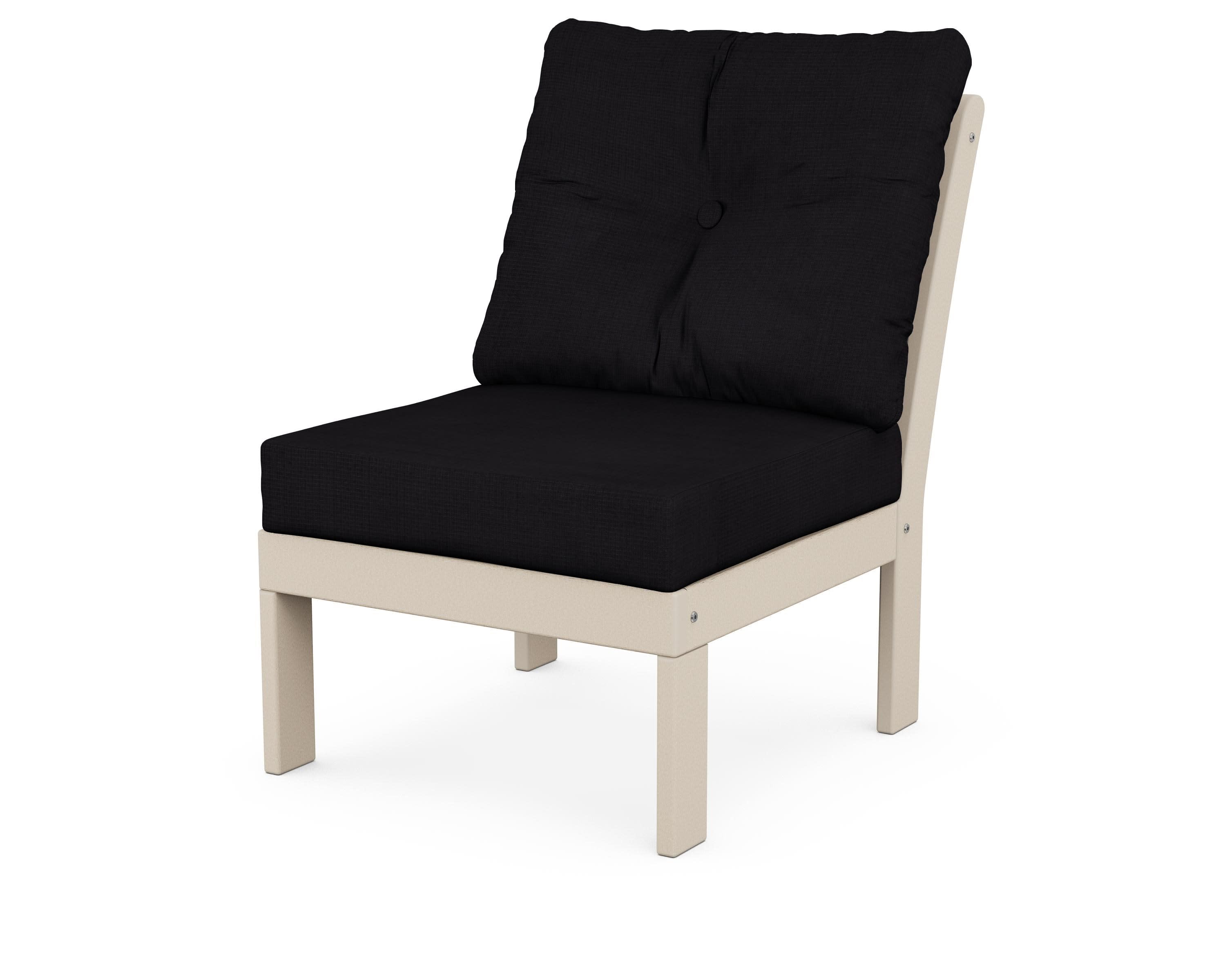 Vineyard Modular Armless Chair in Sand / Midnight Linen