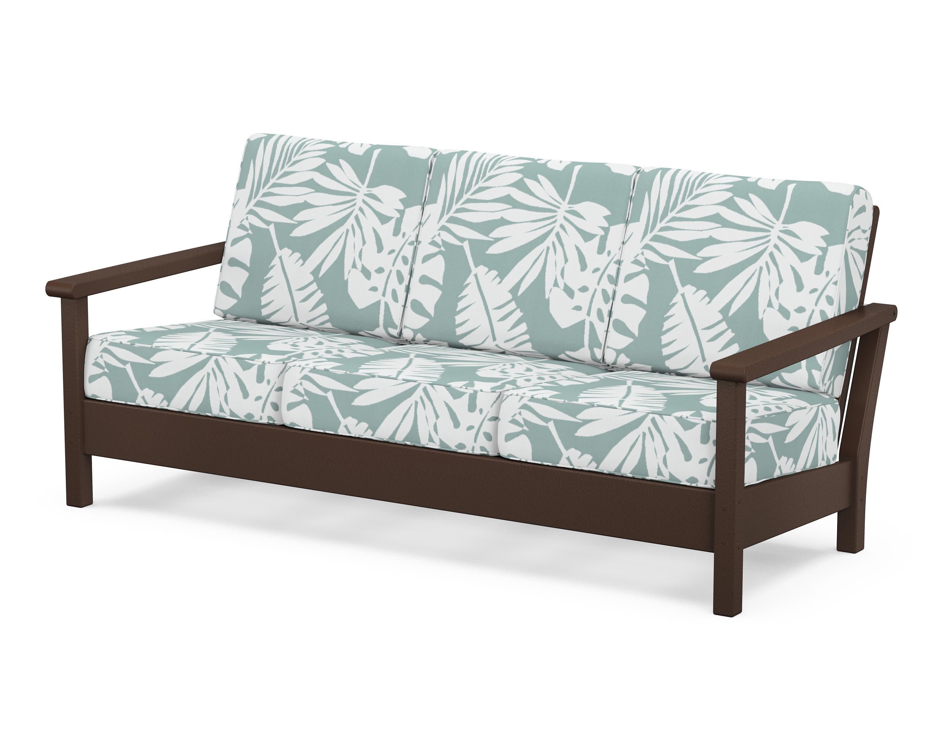 Harbour Deep Seating Sofa in Mahogany / Leaf Glacier Spa