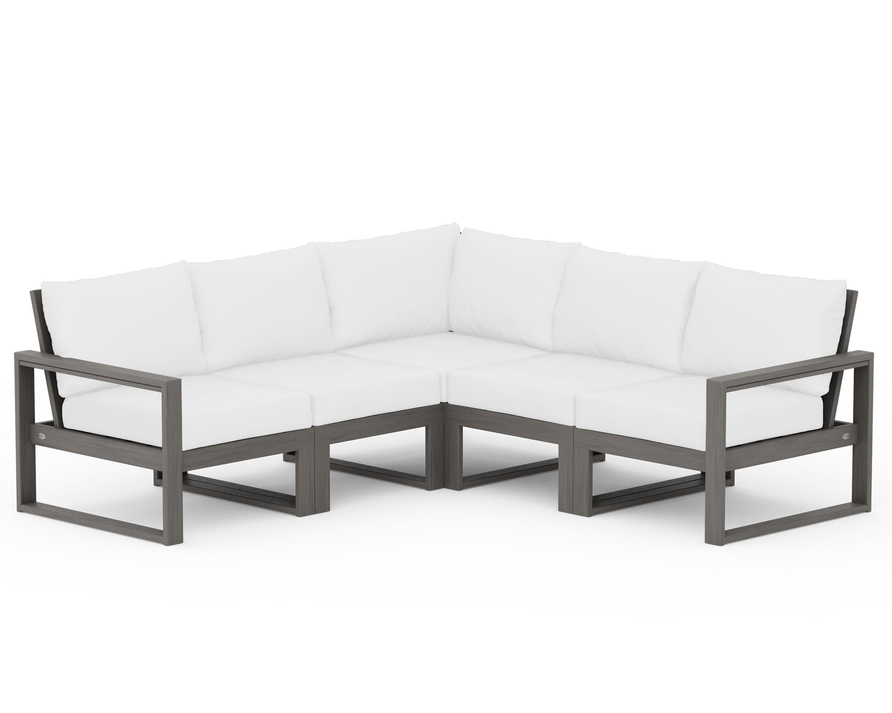EDGE 5-Piece Modular Deep Seating Set in Driftwood / Natural