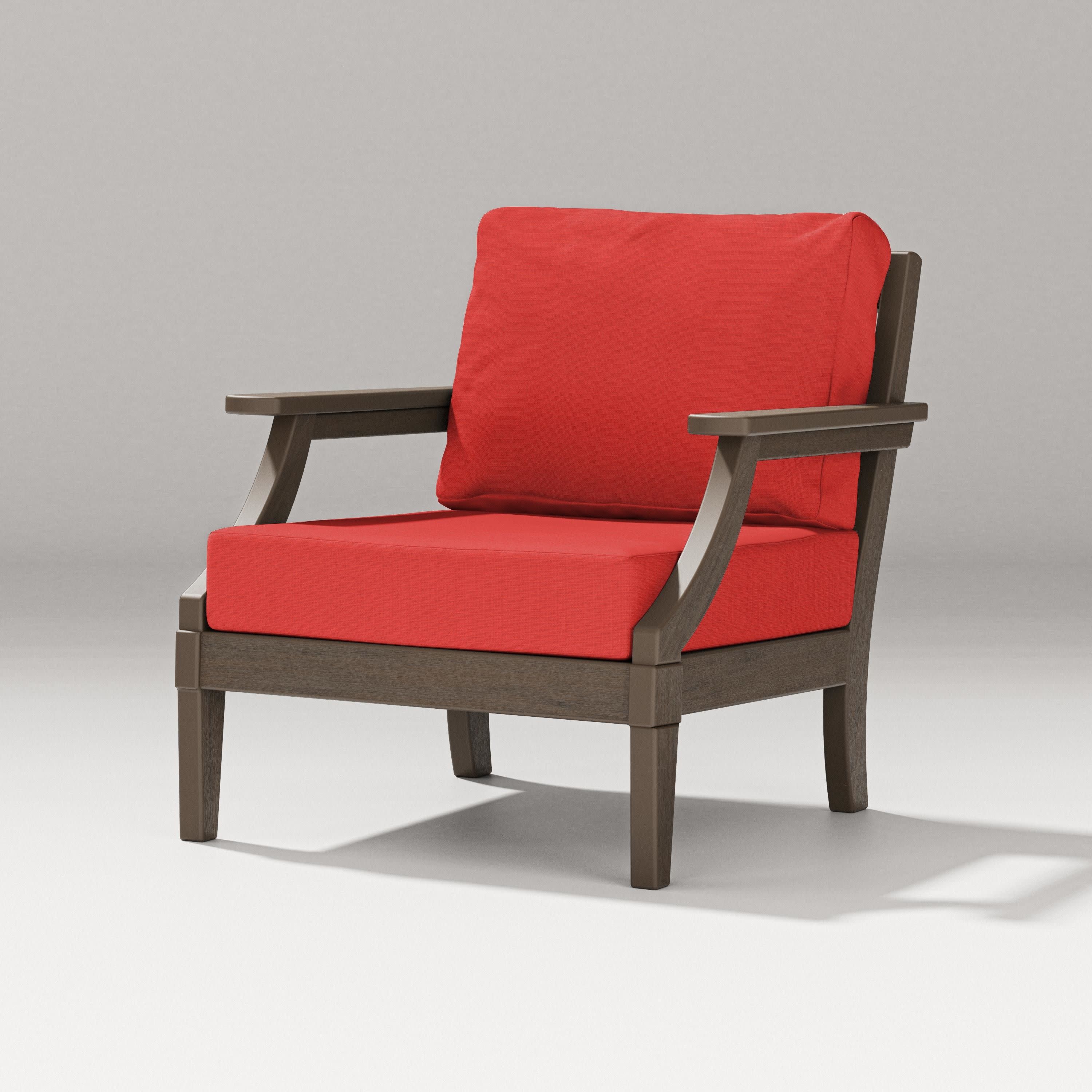 Estate Lounge Chair in Kona / Crimson Linen