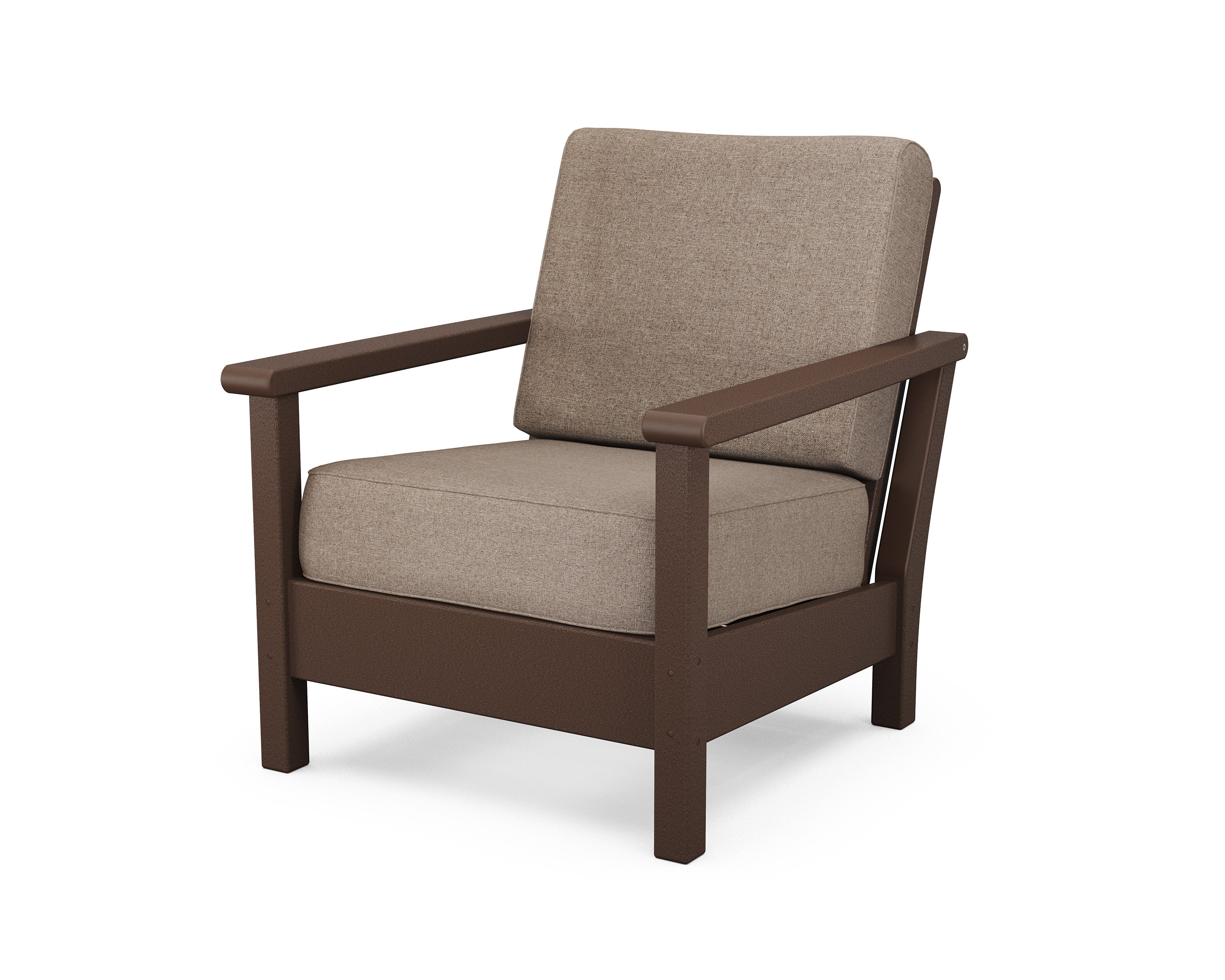 Harbour Deep Seating Chair in Mahogany / Spiced Burlap