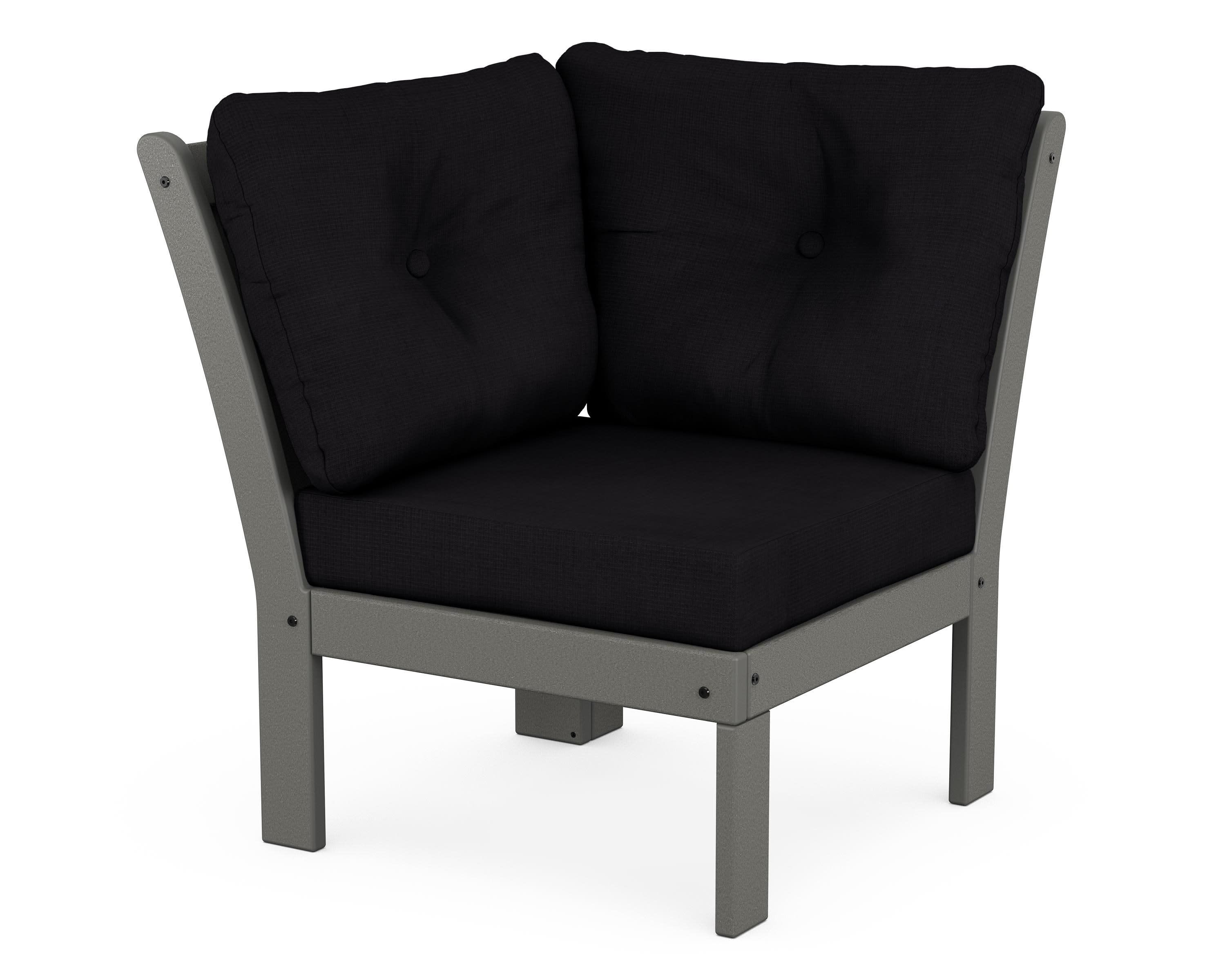 Vineyard Modular Corner Chair in Slate Grey / Midnight Linen