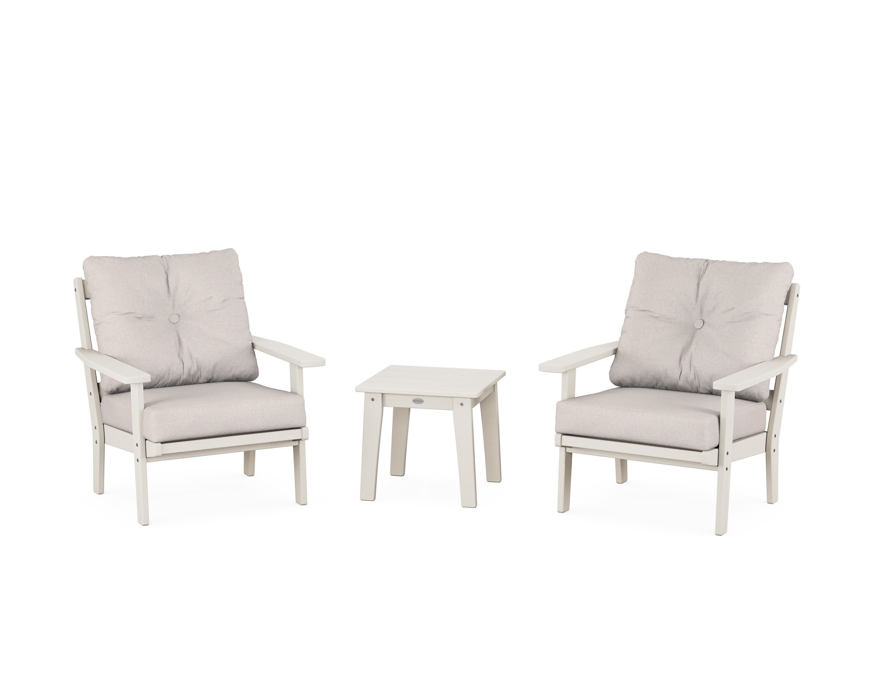 Oxford 3-Piece Deep Seating Set in Sand / Dune Burlap