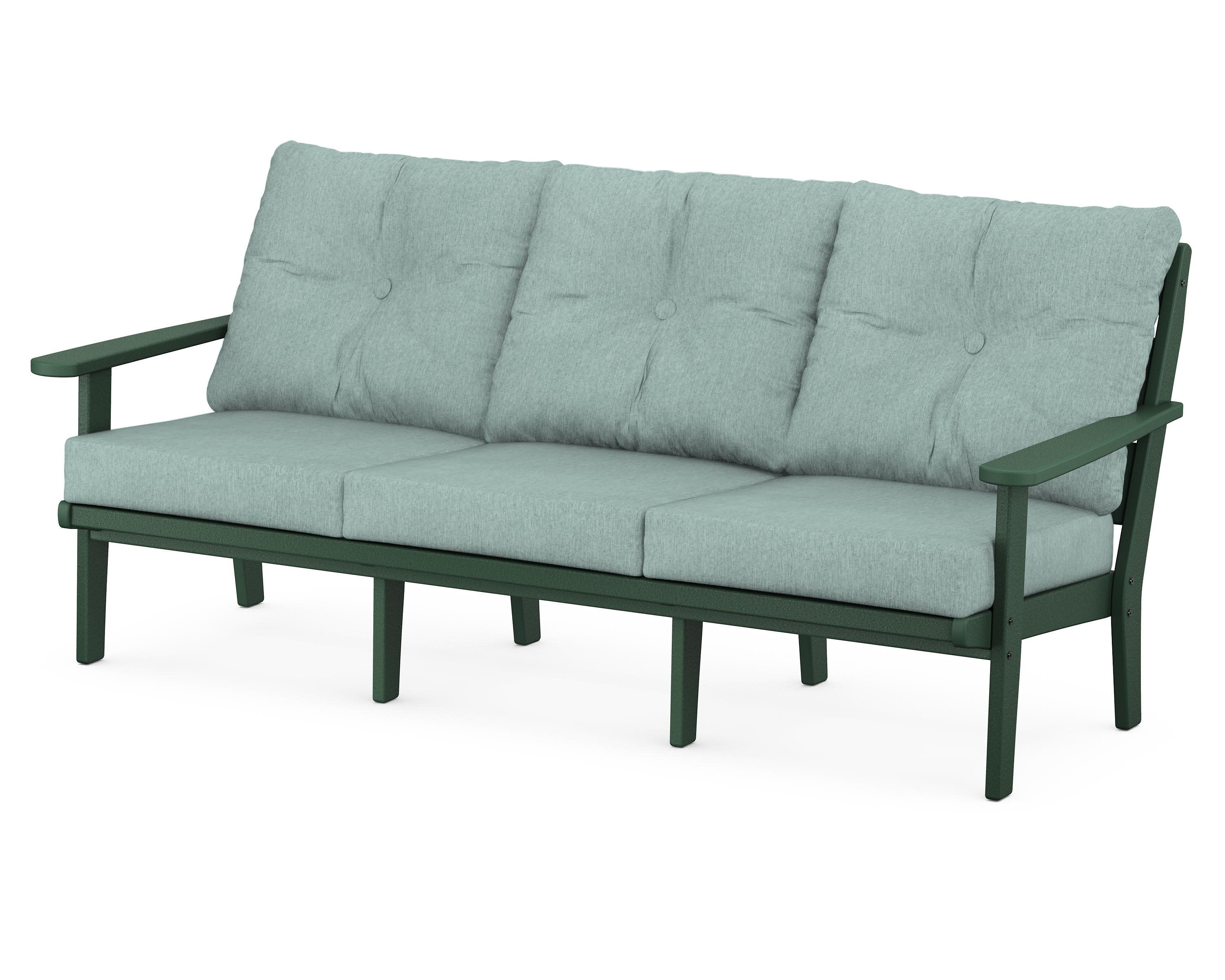 Lakeside Deep Seating Sofa in Green / Glacier Spa