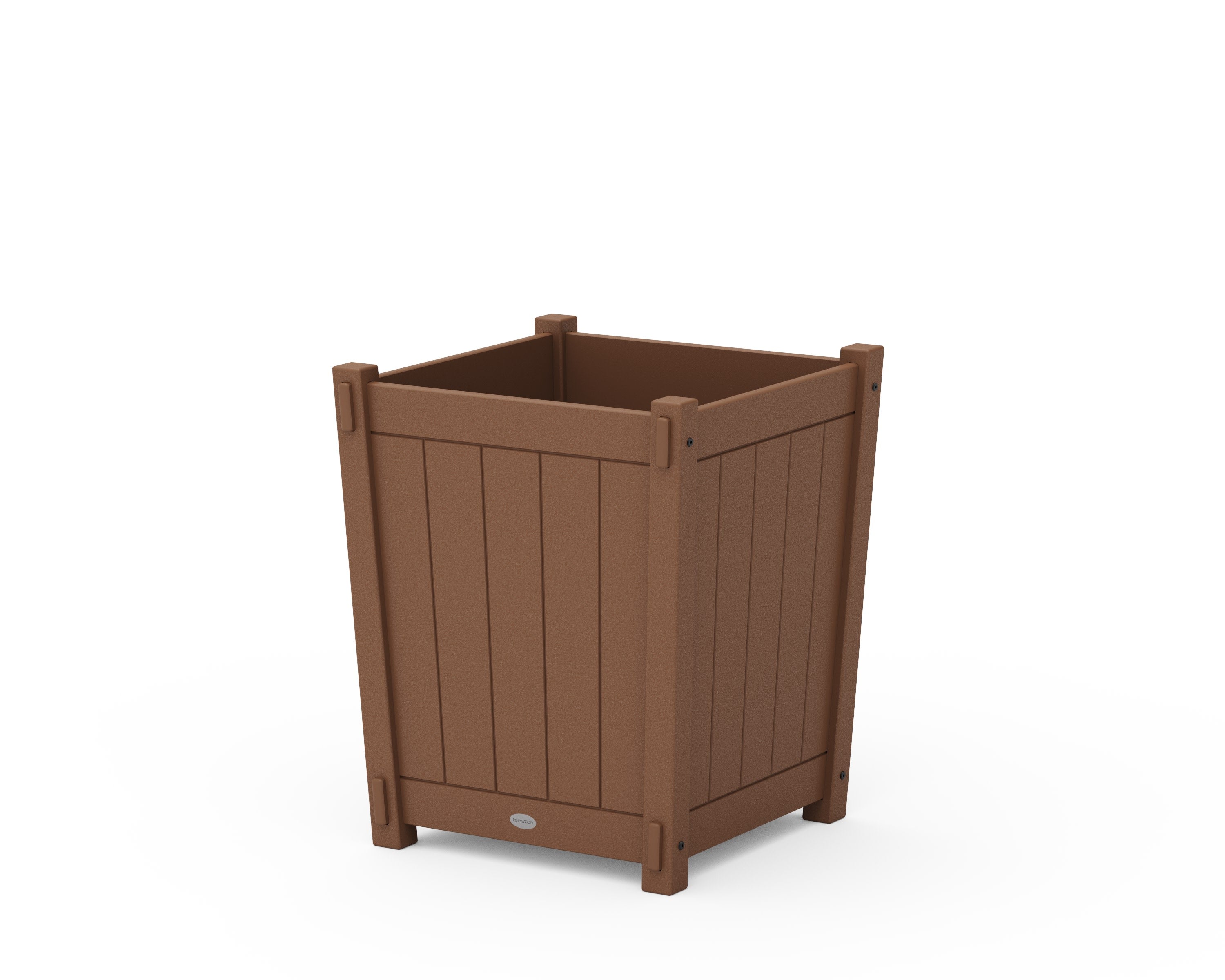 Vineyard Large Tapered Square Short Planter Box in Teak