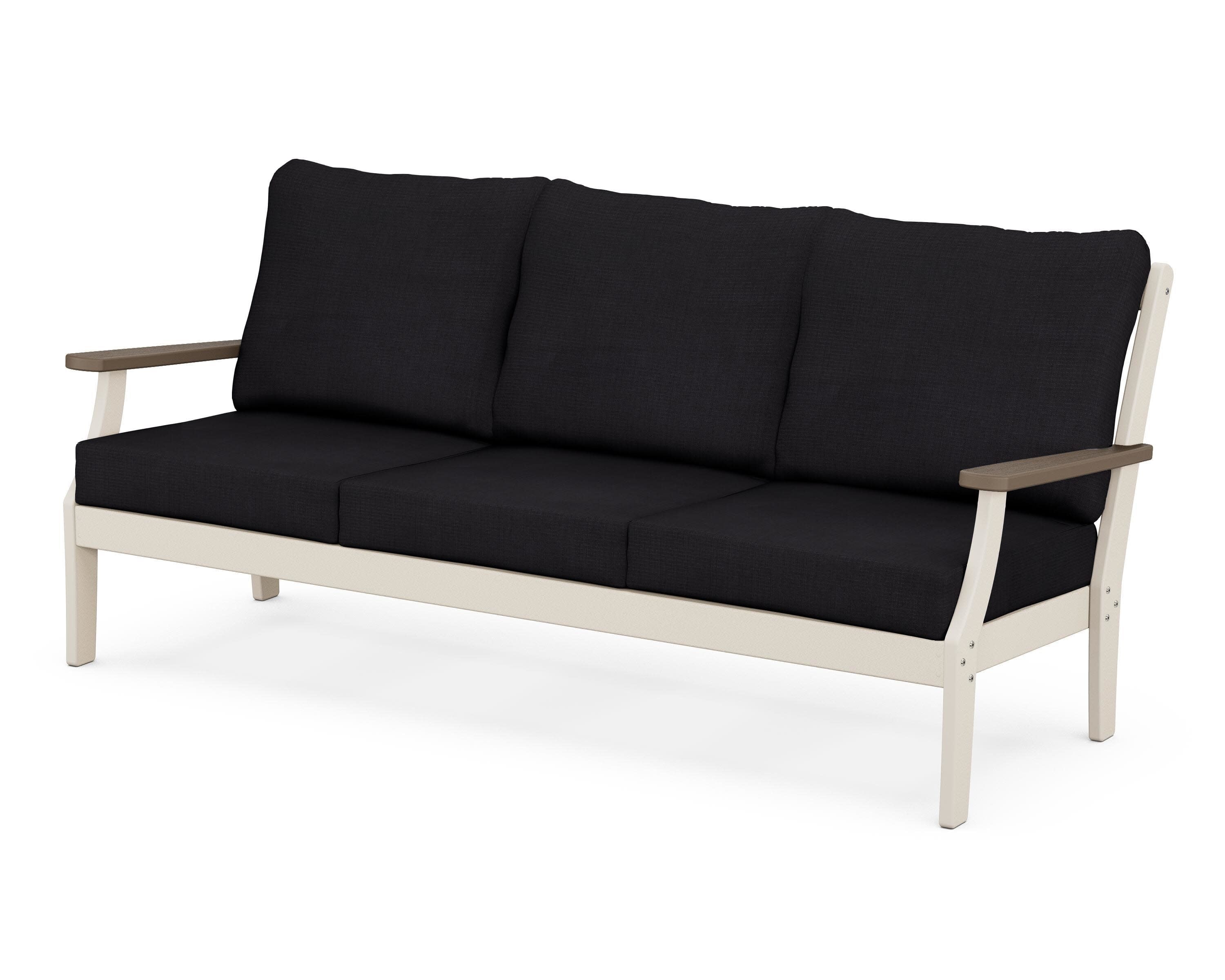 Braxton Deep Seating Sofa in Sand / Kona / Midnight Linen