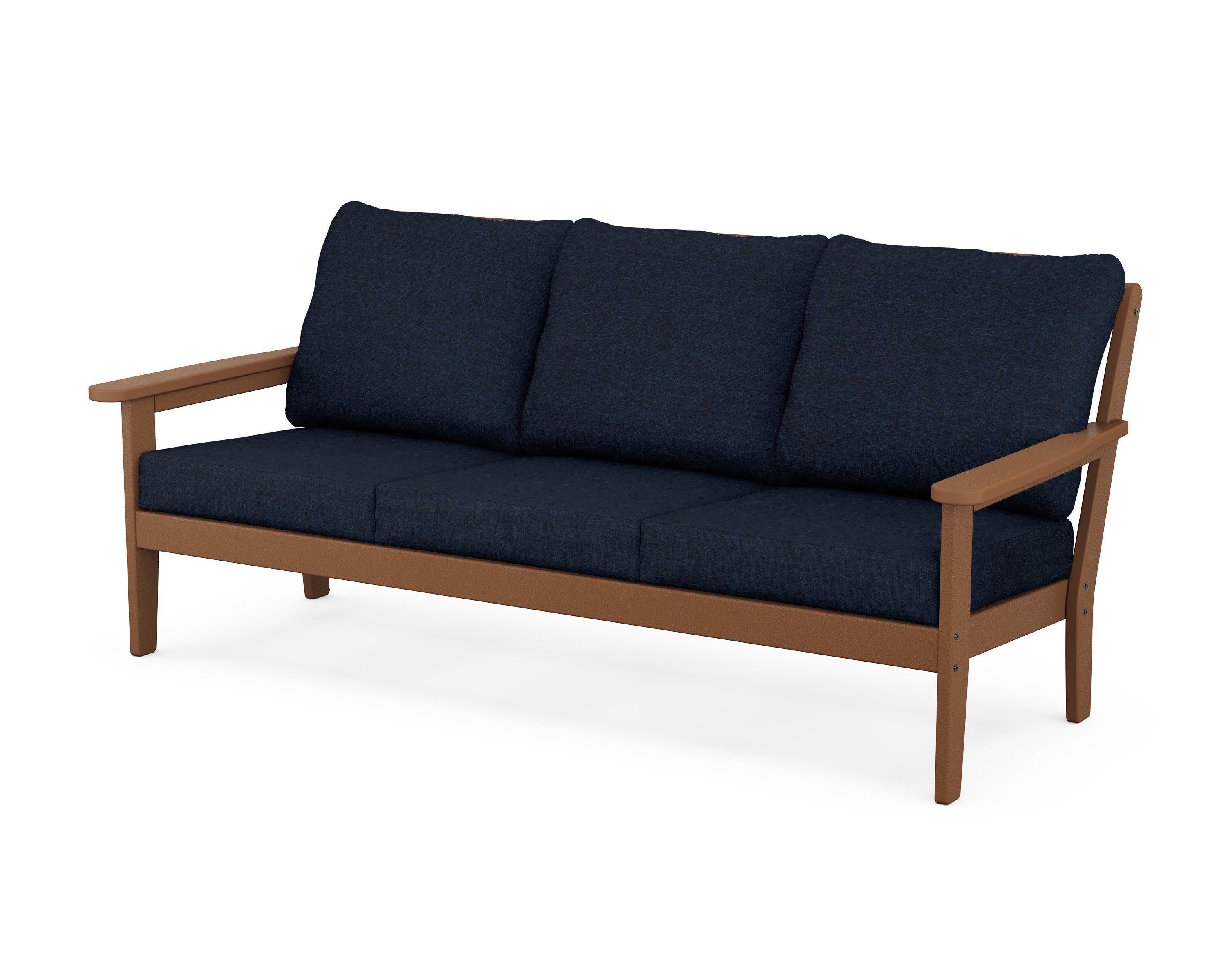 Cottage Deep Seating Sofa in Teak / Marine Indigo