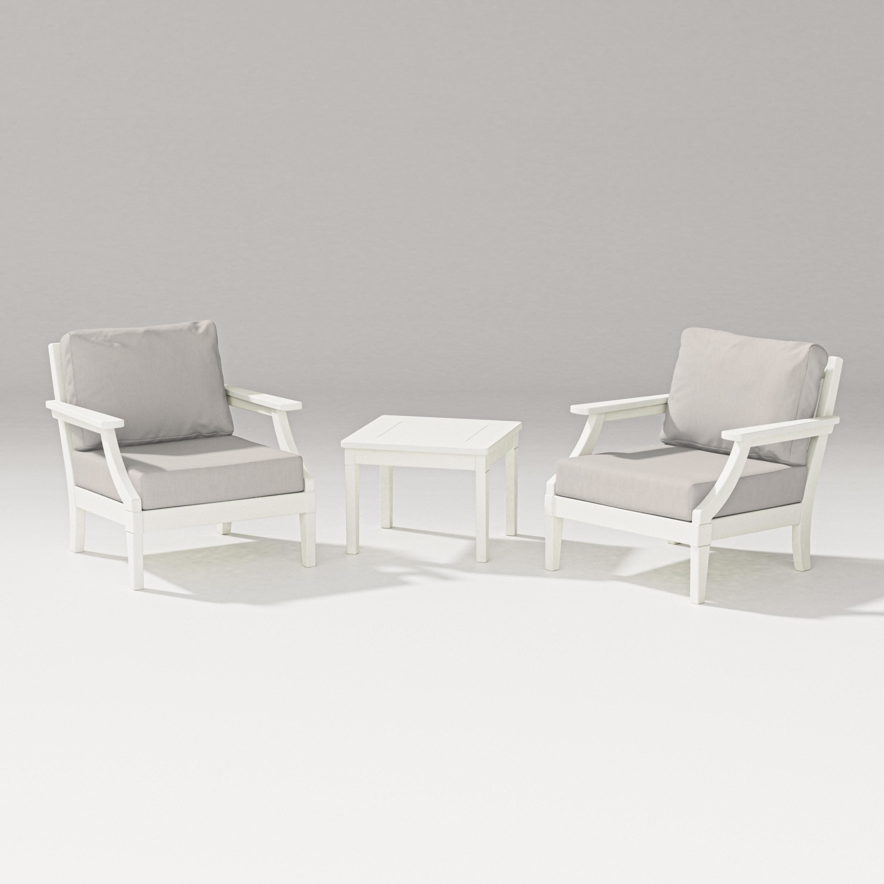 Estate 3-Piece Lounge Chair Set in Vintage White / Cast Ash