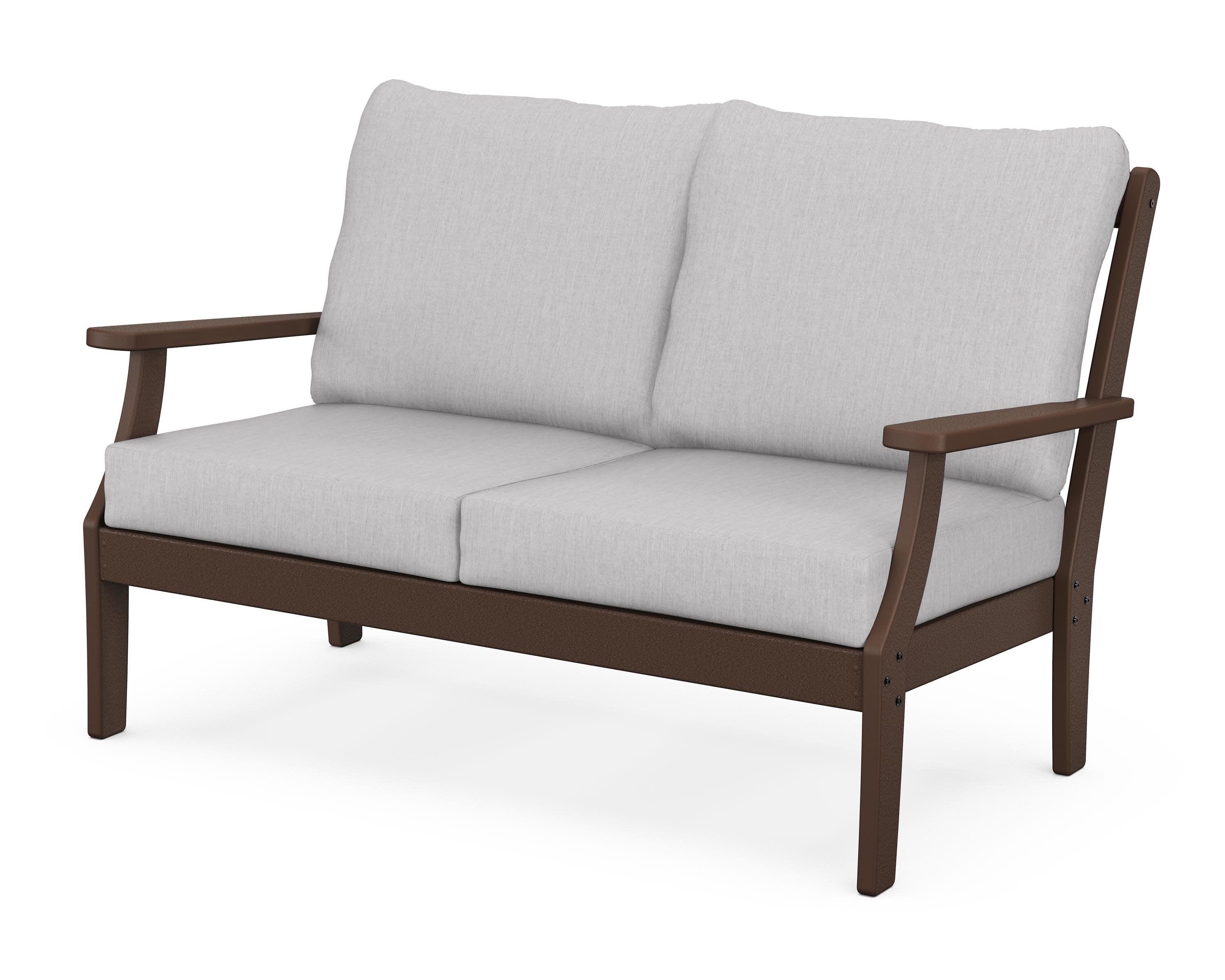 Braxton Deep Seating Loveseat in Mahogany / Granite