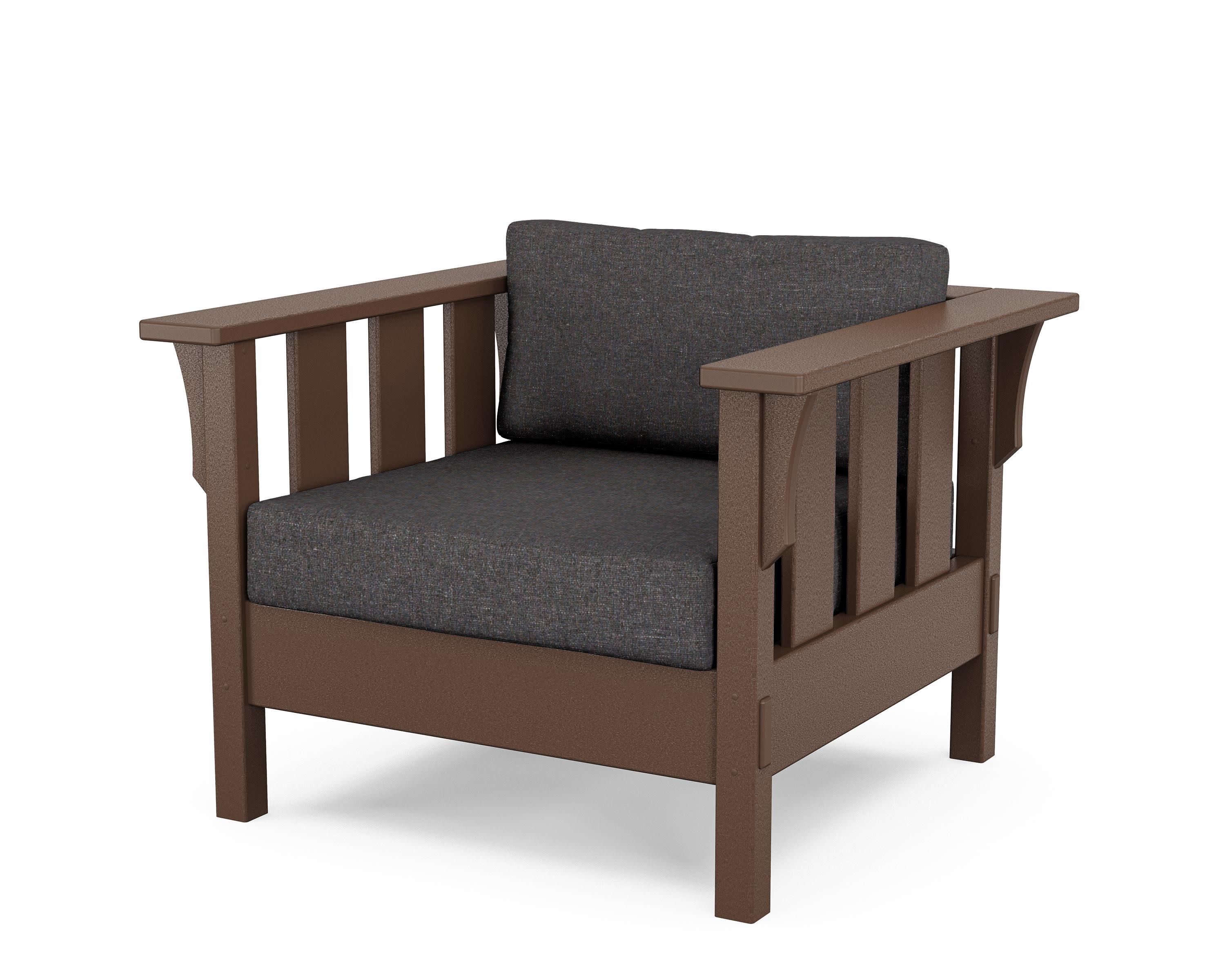 Acadia Deep Seating Chair in Mahogany / Ash Charcoal