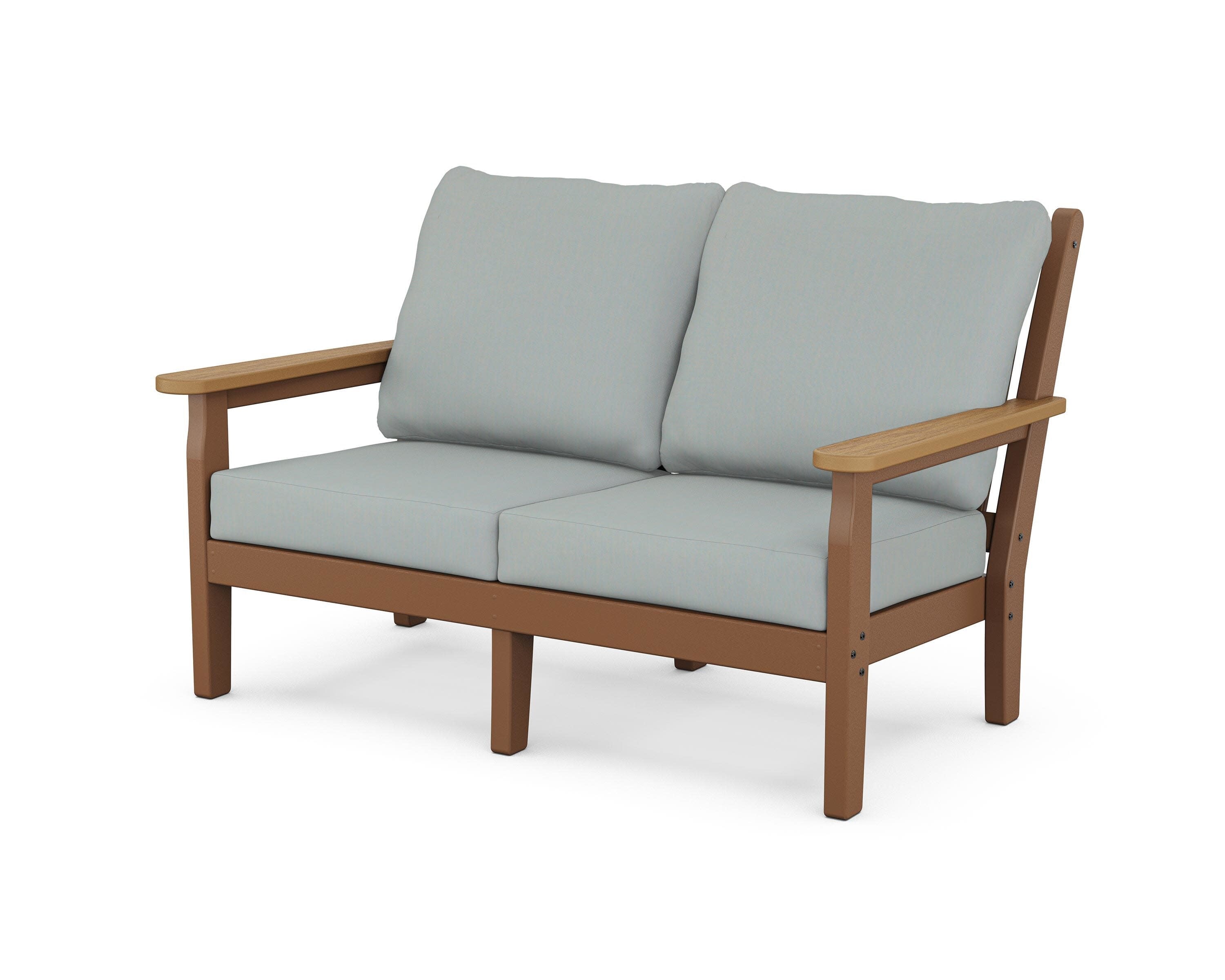 Chippendale Deep Seating Loveseat in Teak / Natural / Spa