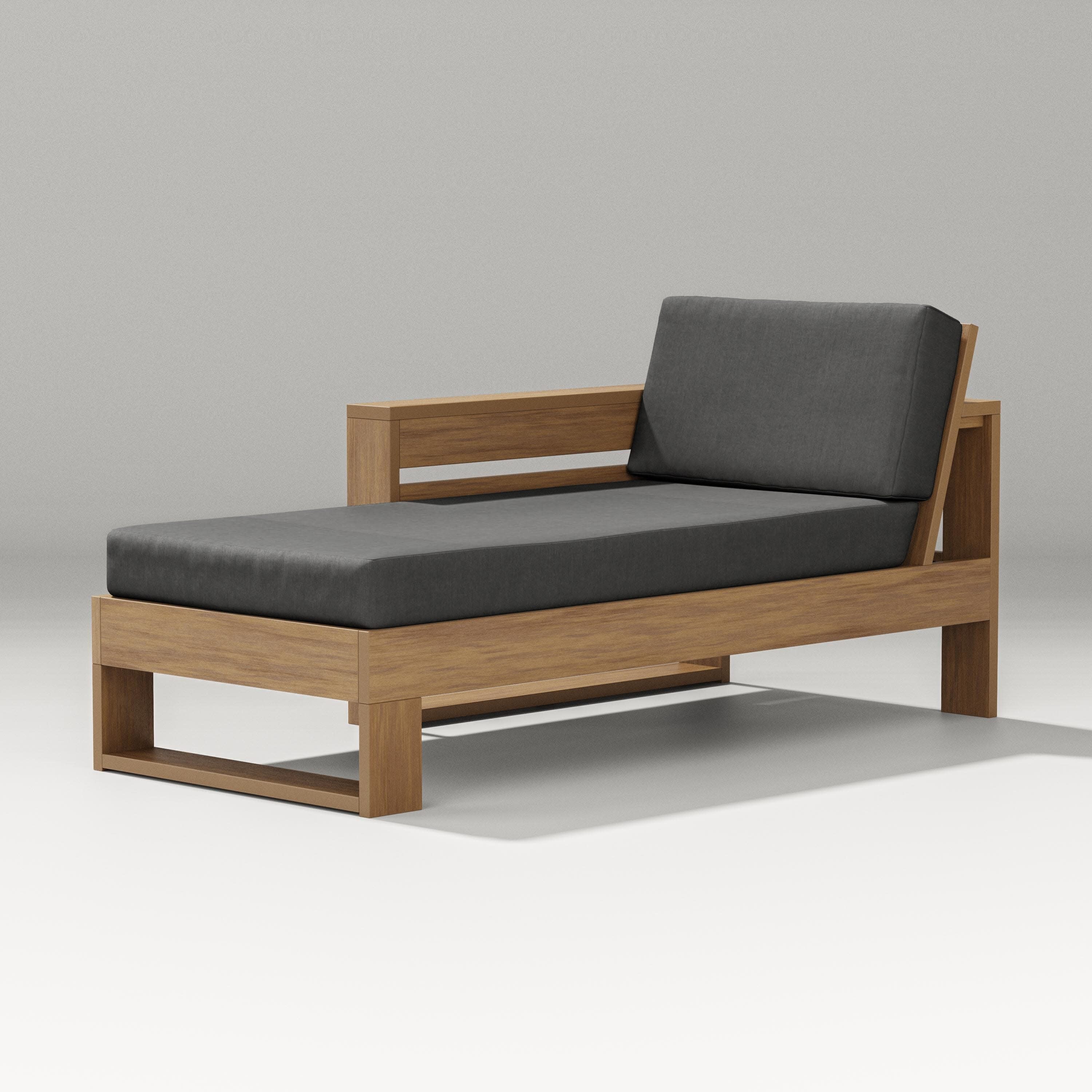 Latitude Modular Left Arm Chaise in Natural / Spectrum Carbon