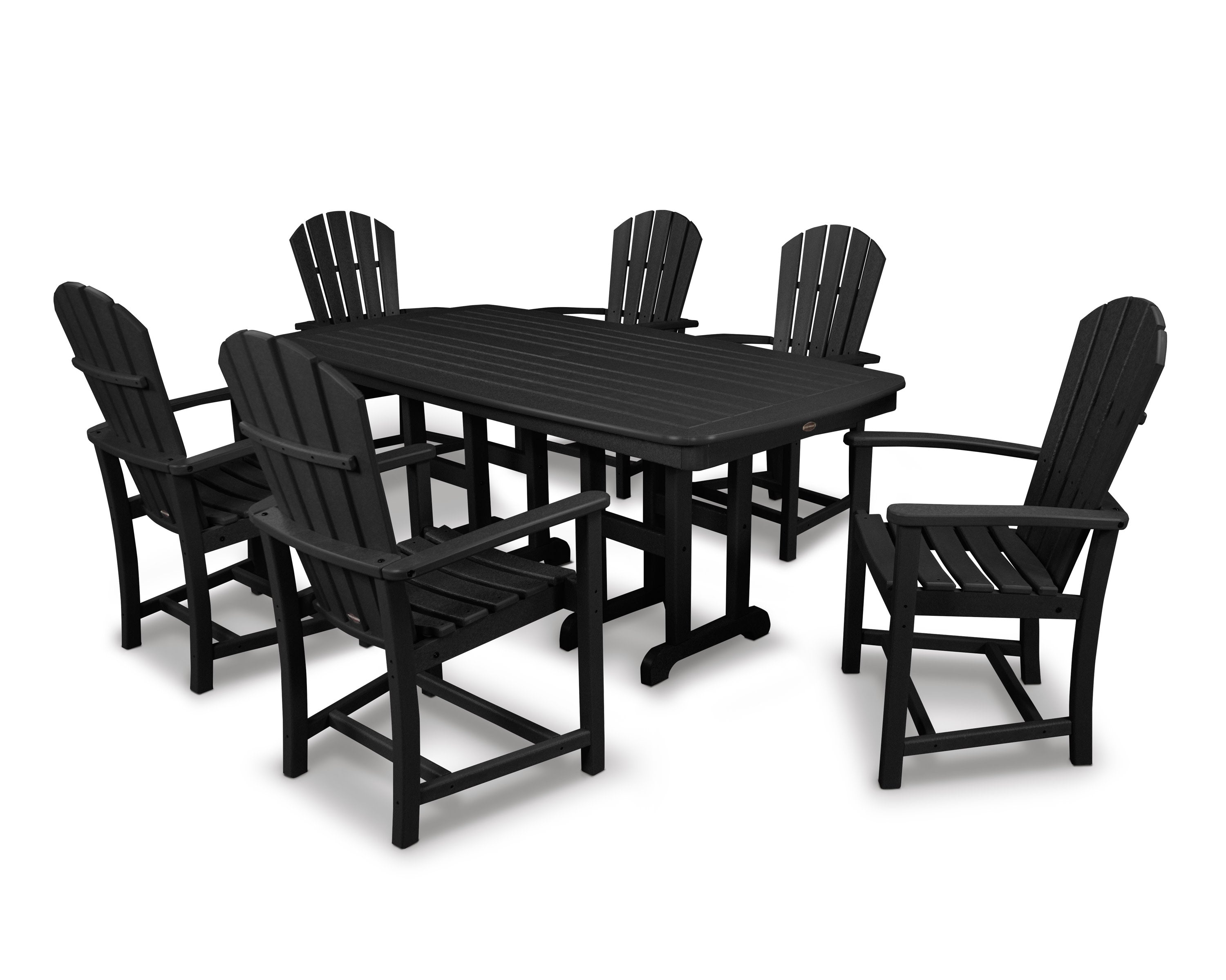 Palm Coast 7-Piece Dining Set in Black