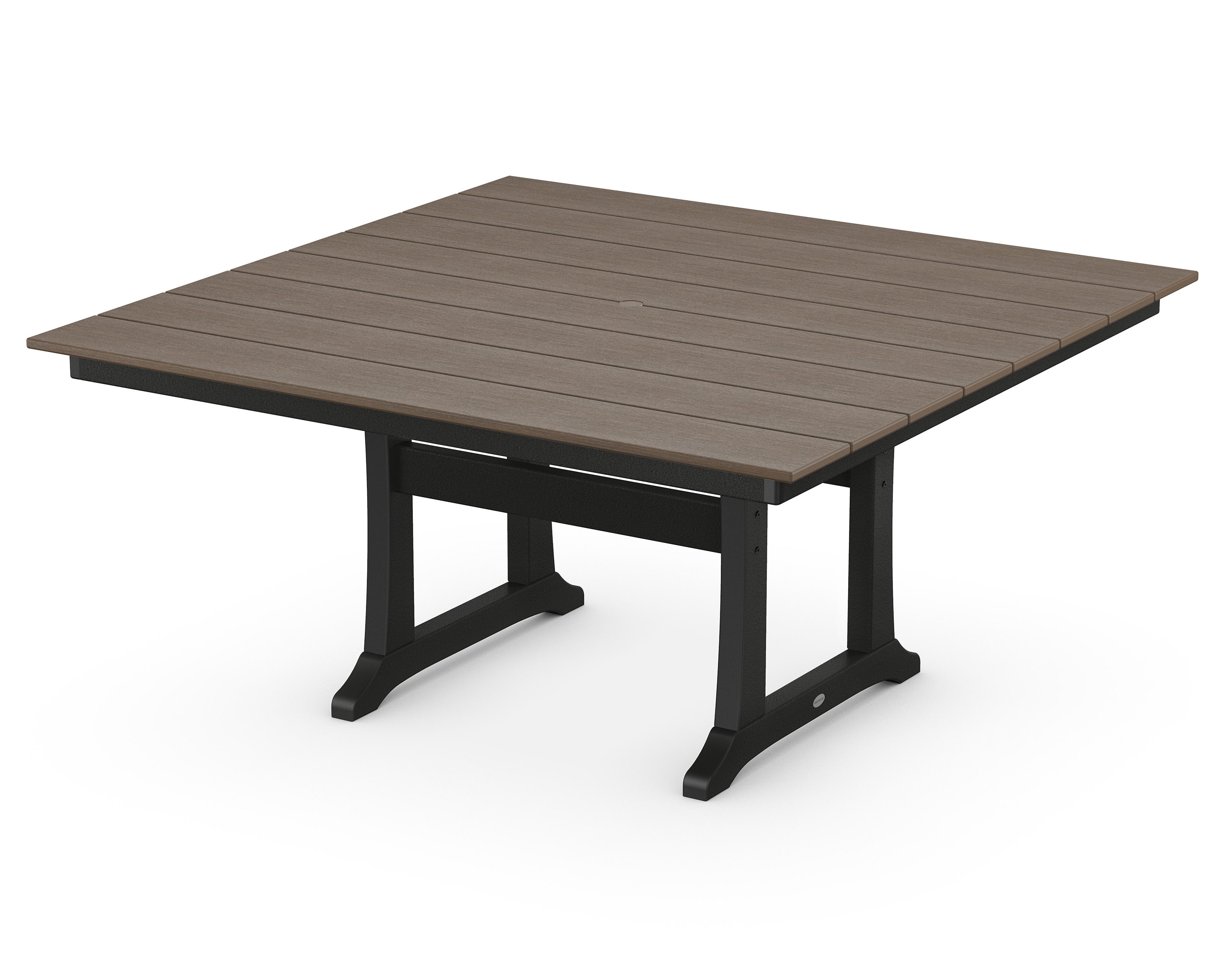 Farmhouse Trestle 59" Dining Table in Black / Kona