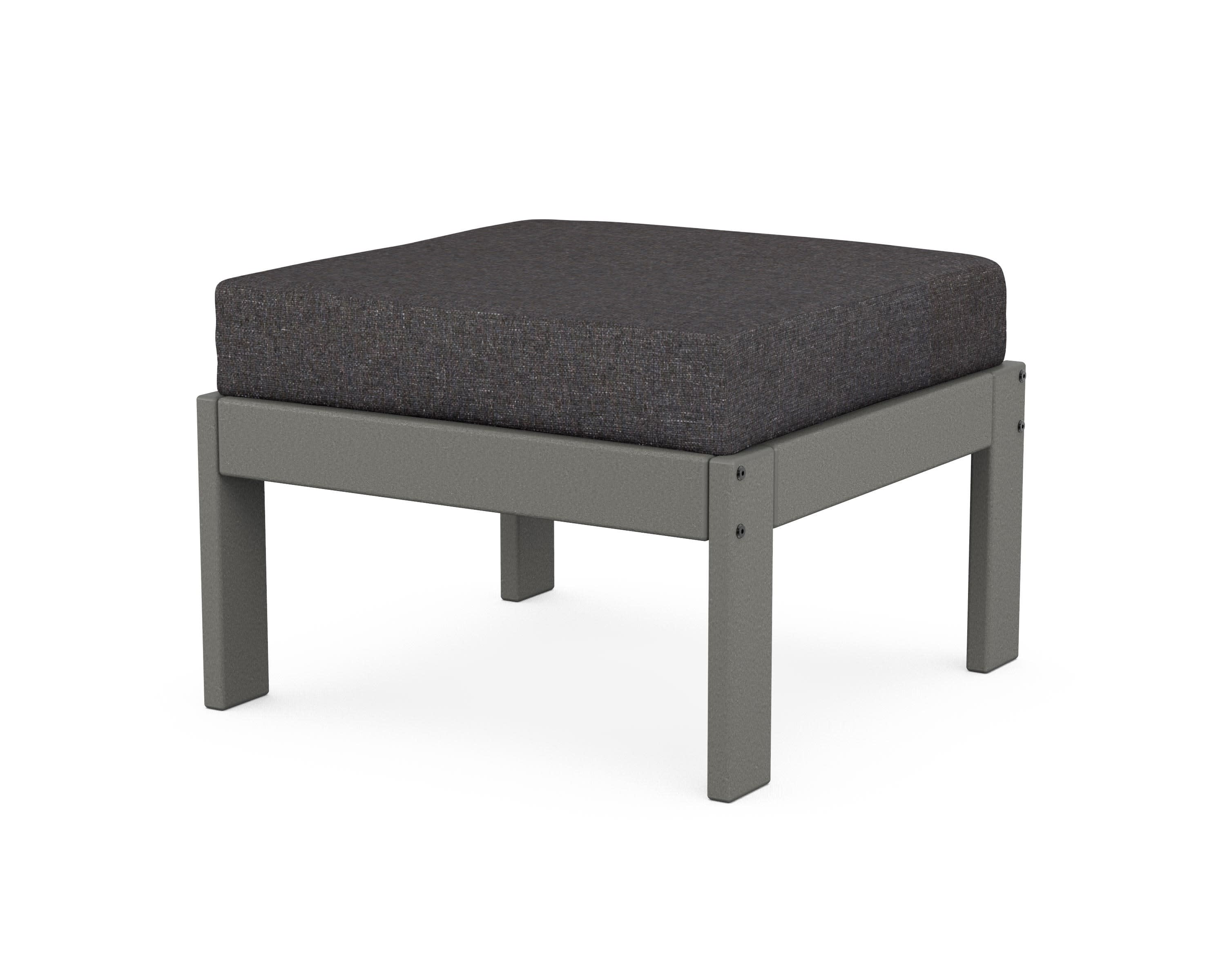 Vineyard Modular Ottoman in Slate Grey / Ash Charcoal