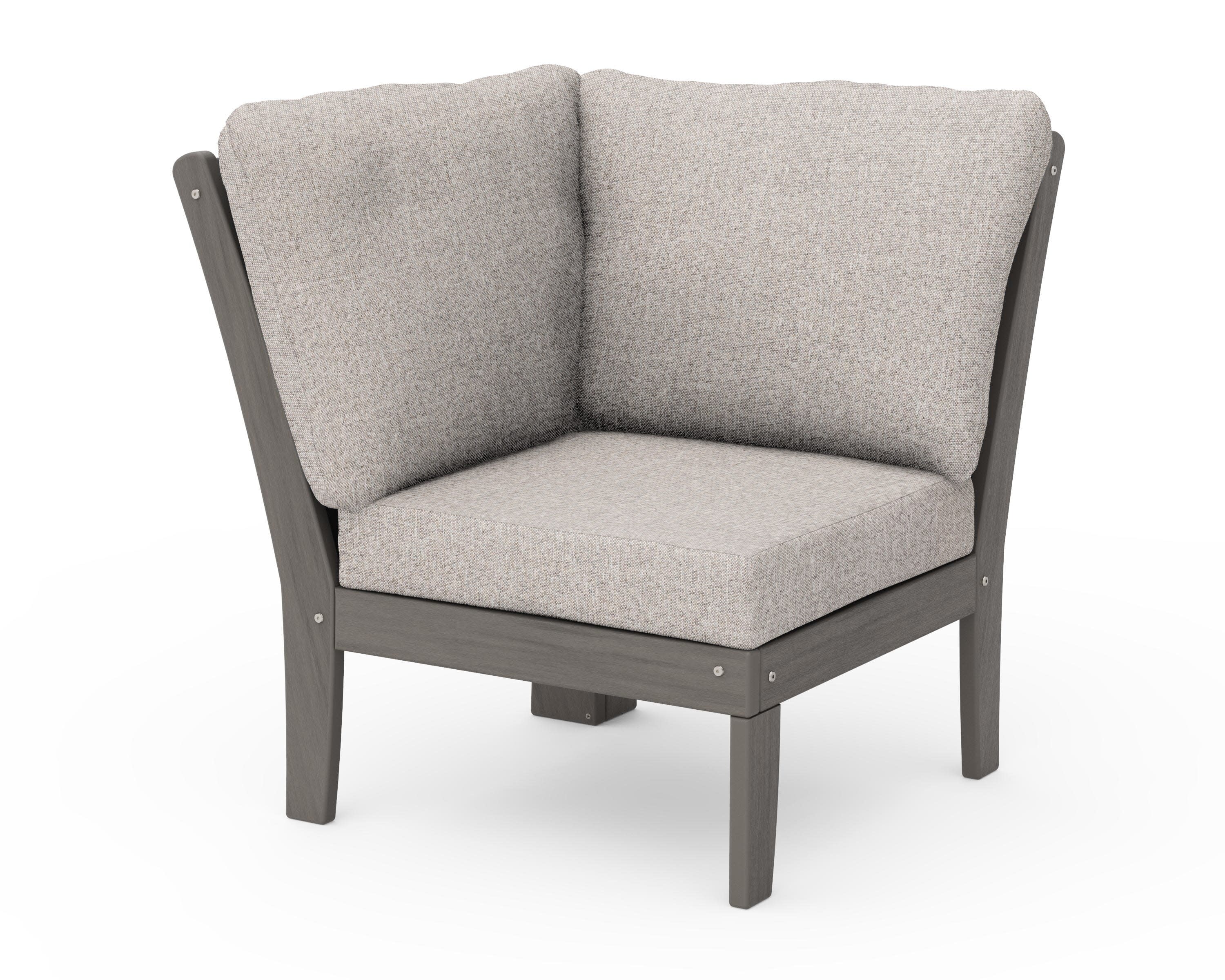 Braxton Modular Corner Chair in Driftwood / Weathered Tweed