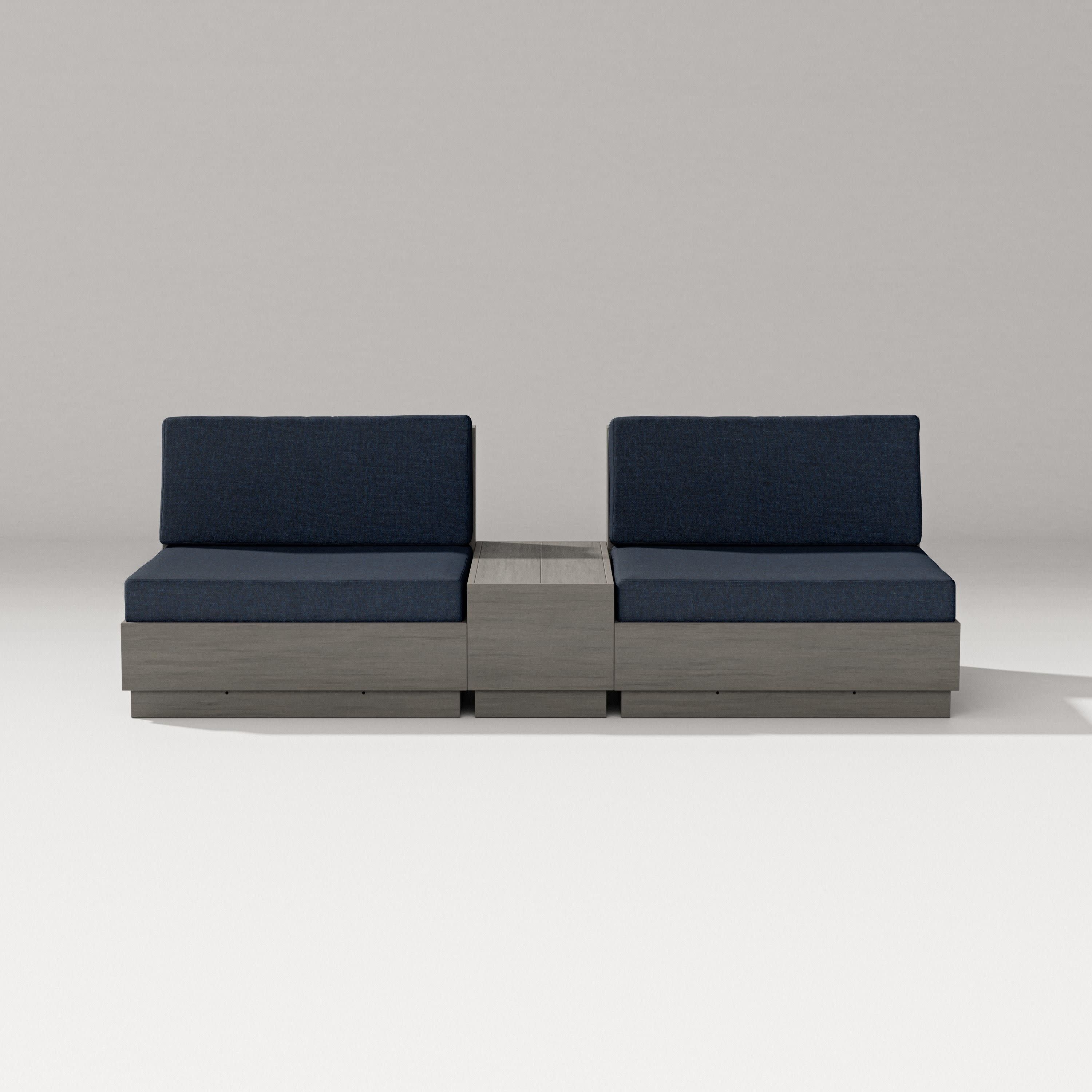 Elevate Lounge Chair Set in Driftwood / Marine Indigo