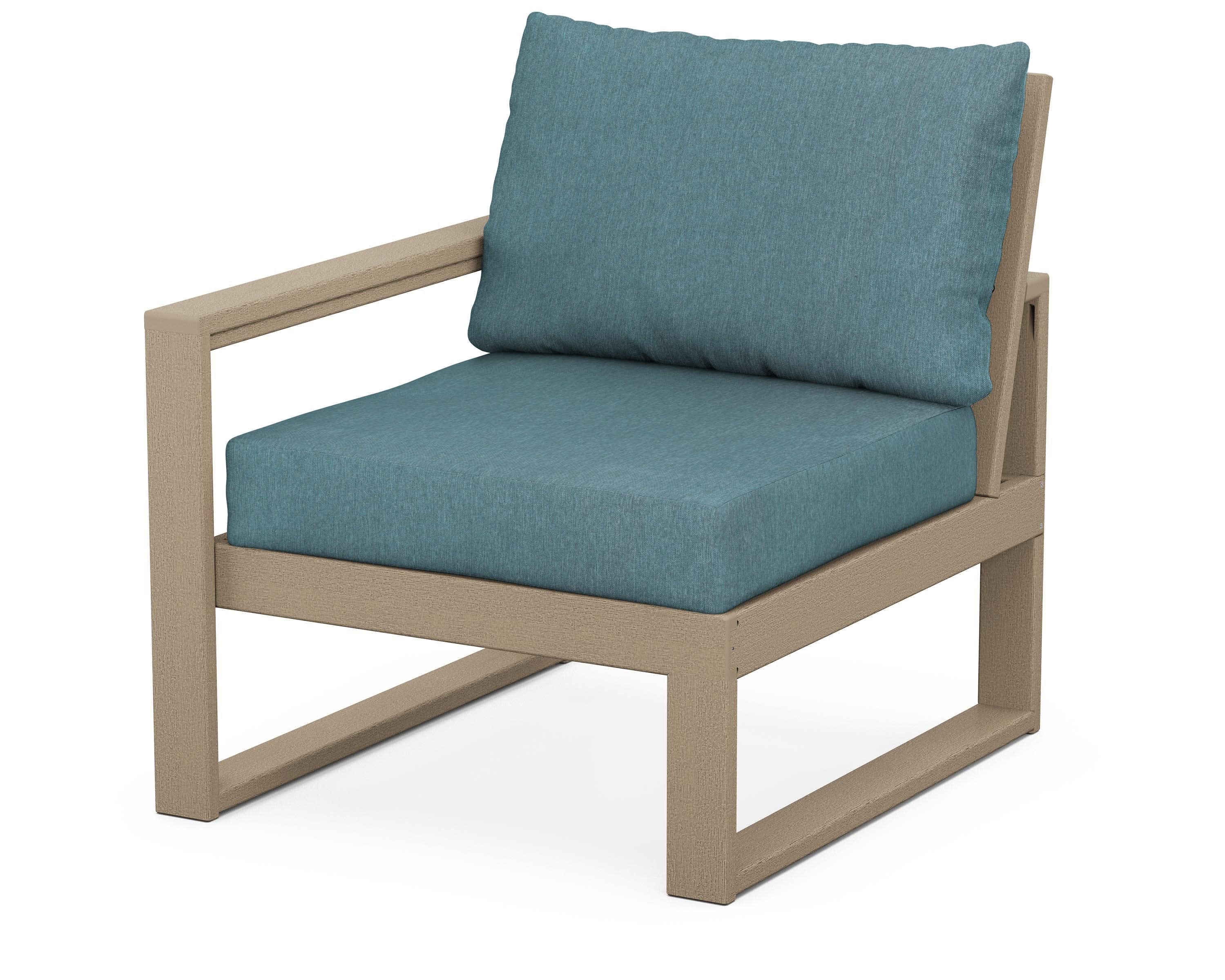EDGE Modular Left Arm Chair in Vintage Sahara / Ocean Teal